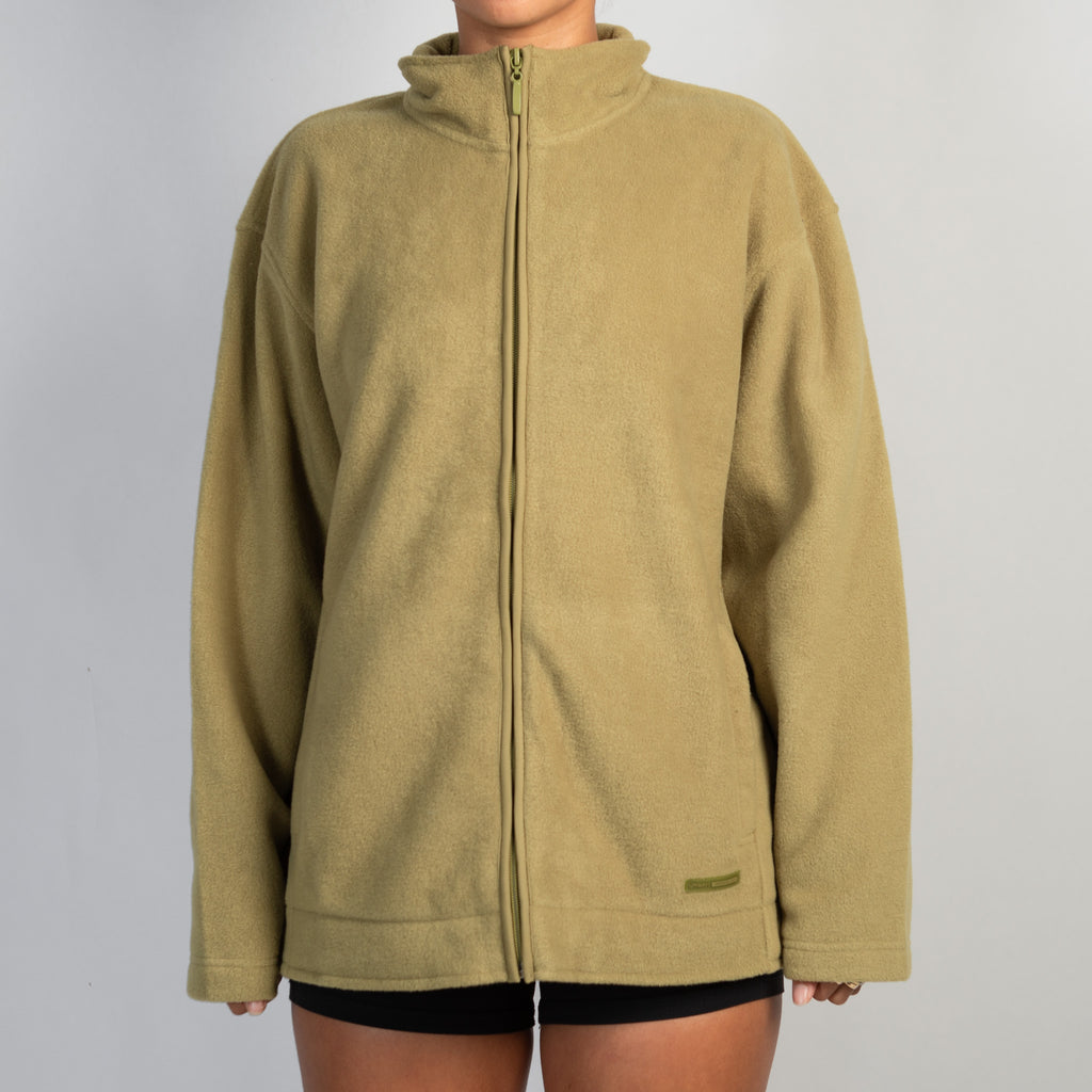 GREEN FLEECE ZIP JACKET