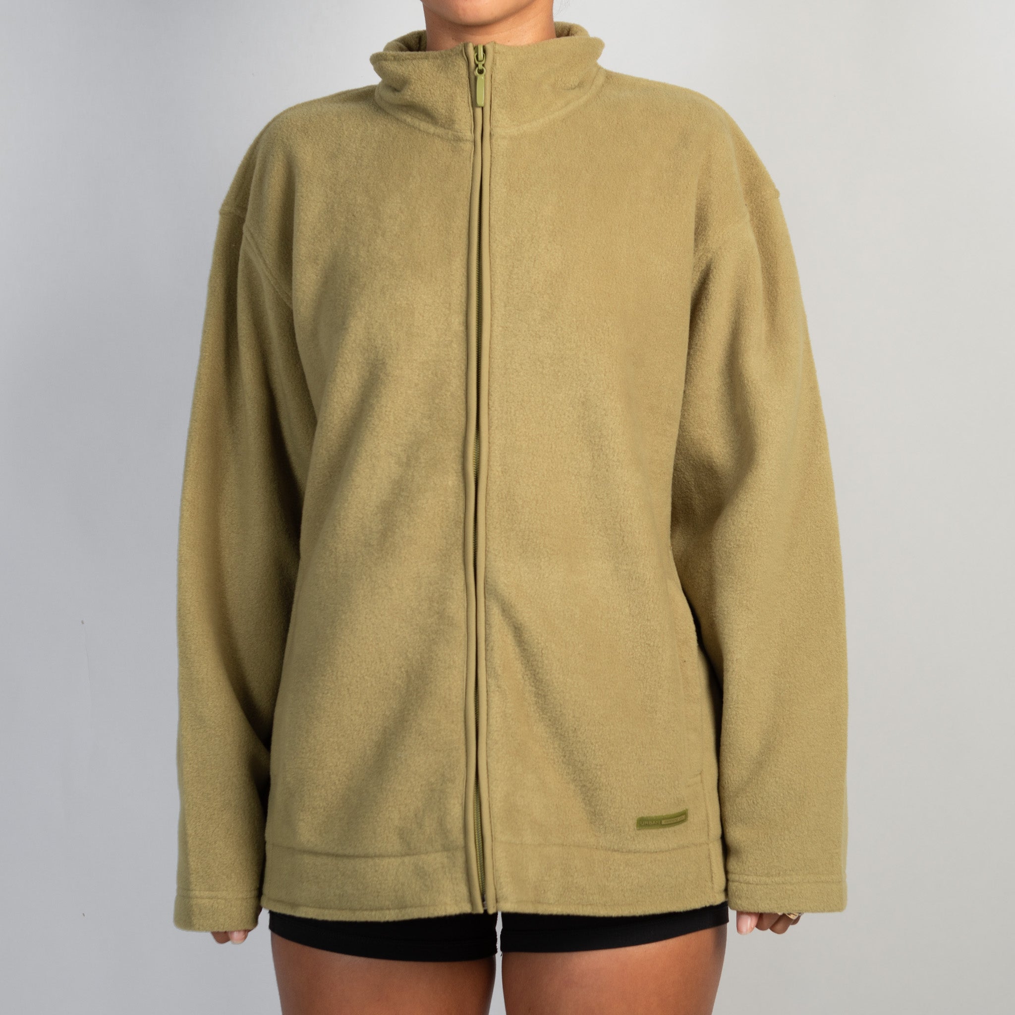 GREEN FLEECE ZIP JACKET