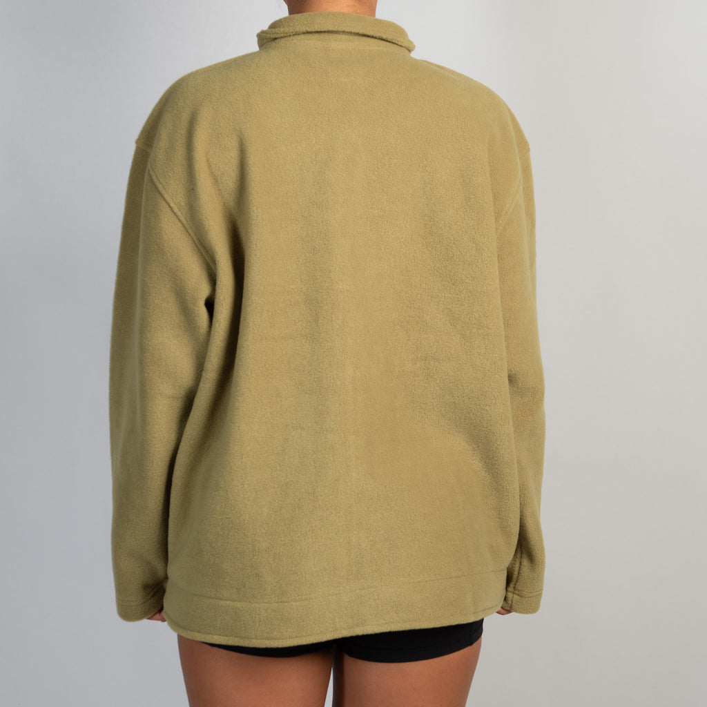 GREEN FLEECE ZIP JACKET