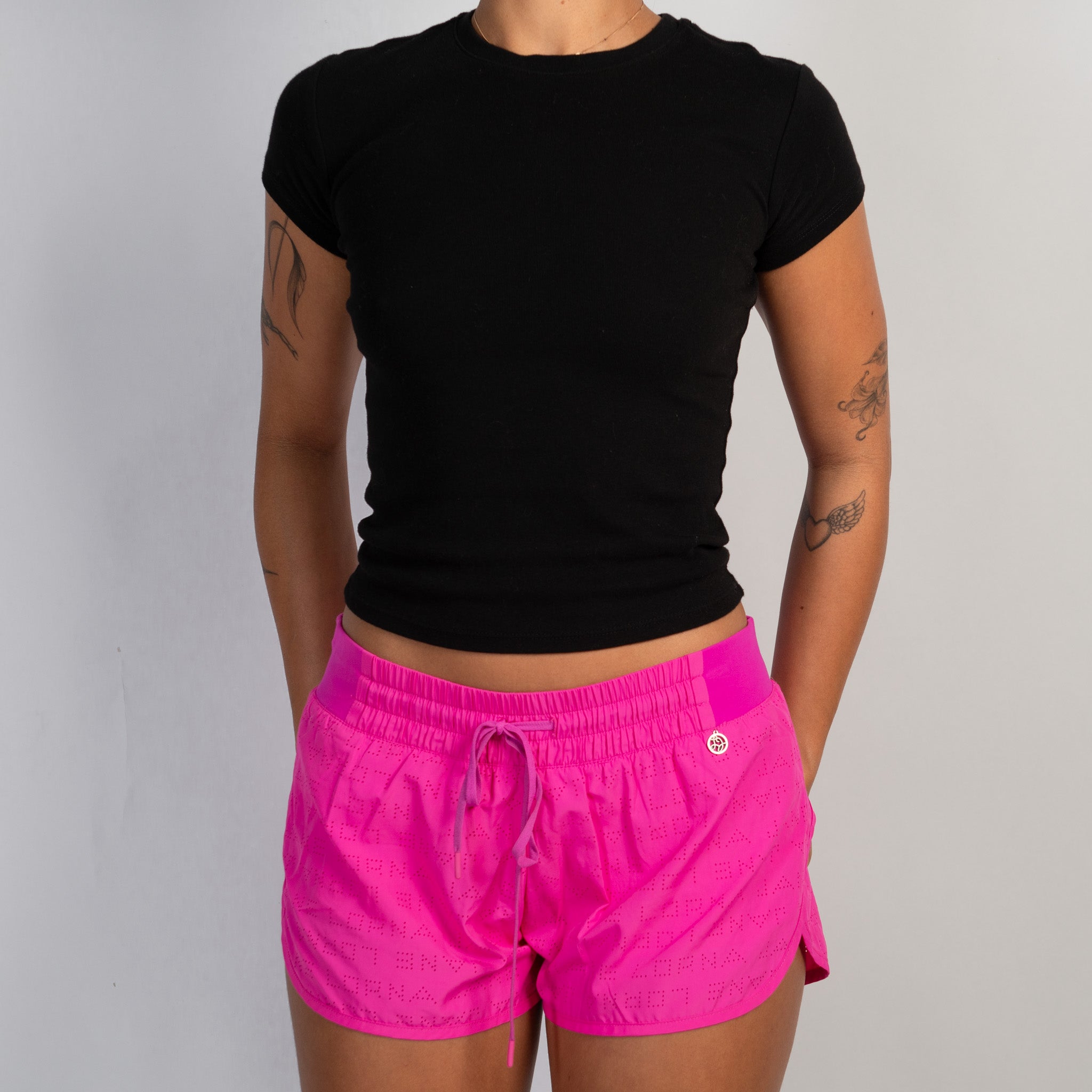 HOT PINK SPRAY SHORTS