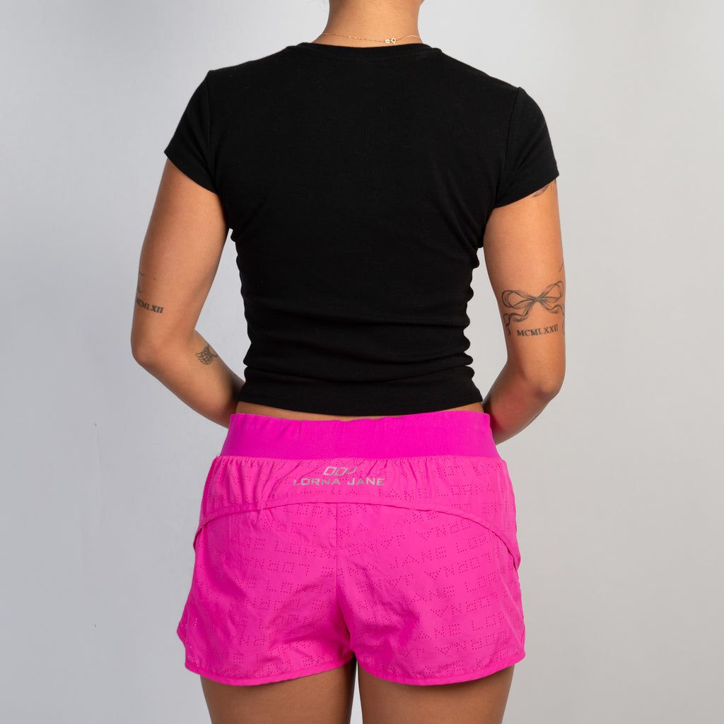 HOT PINK SPRAY SHORTS