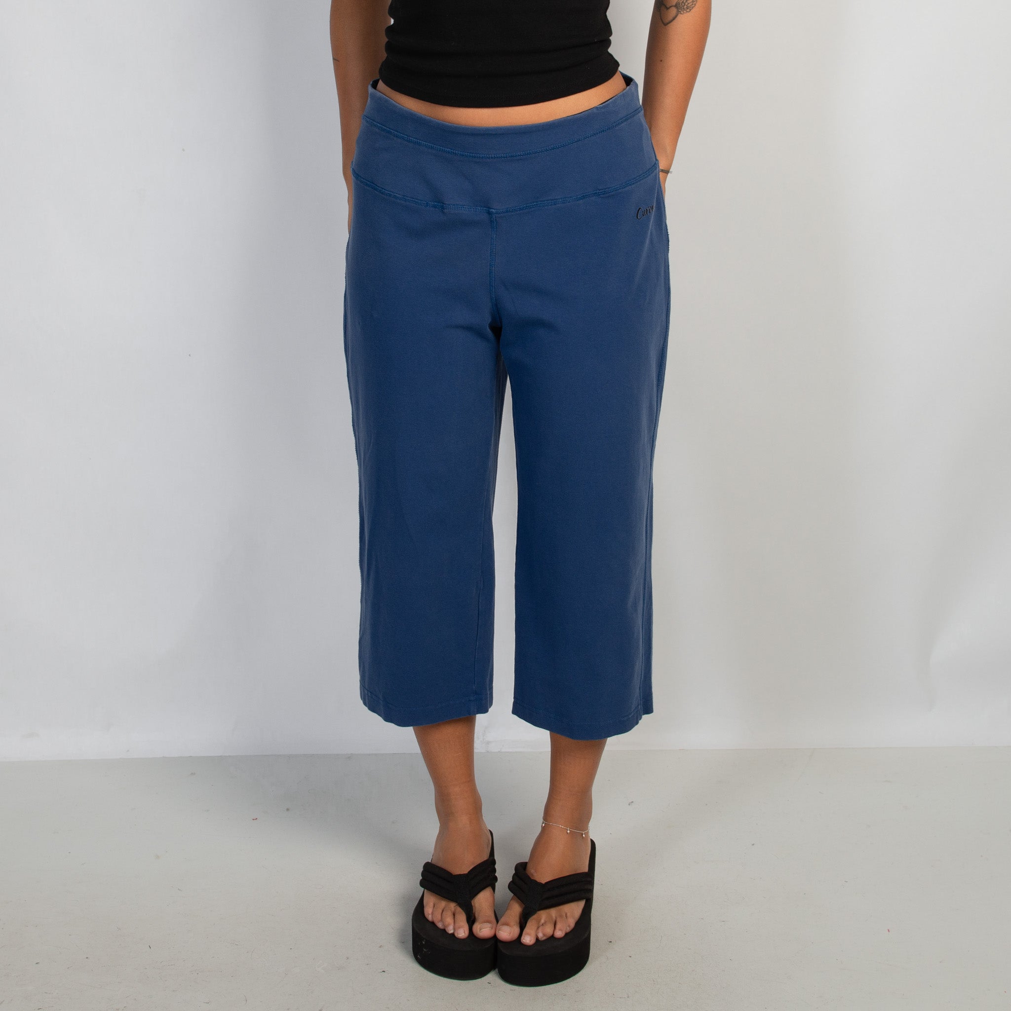 BLUE COTTON LOUNGE PANTS