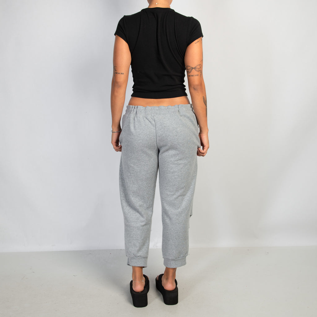 GREY CROP SWEATPANTS