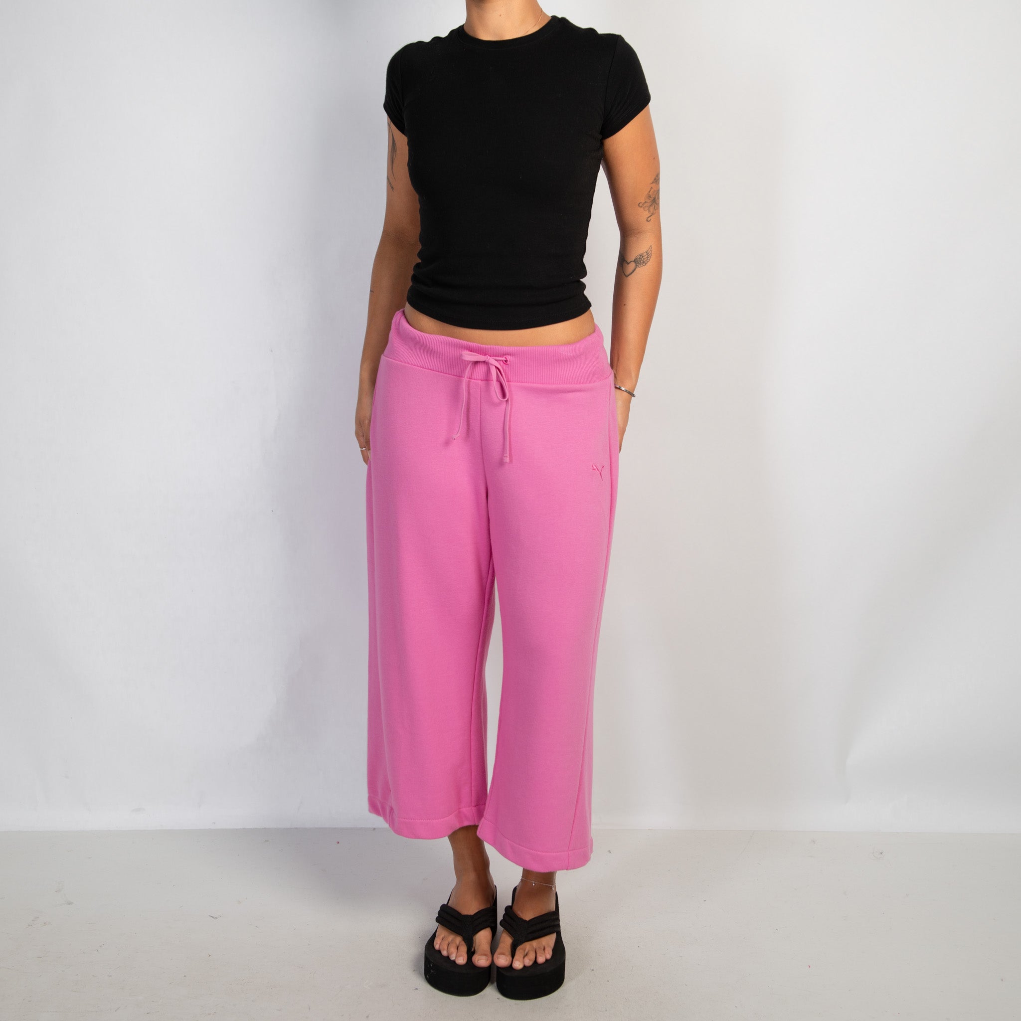 PINK CROP LOUNGE PANTS