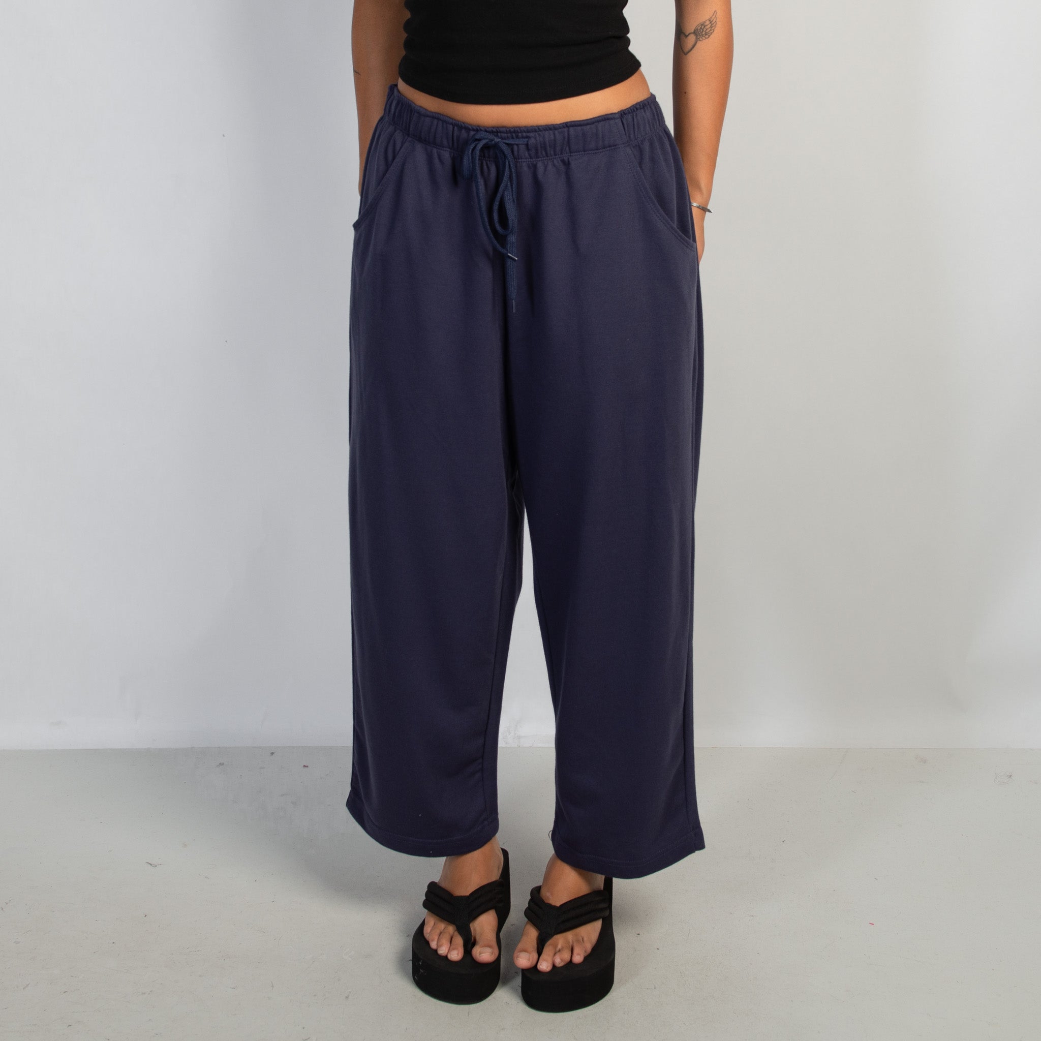 NAVY DRAWSTRING LOUNGE PANTS