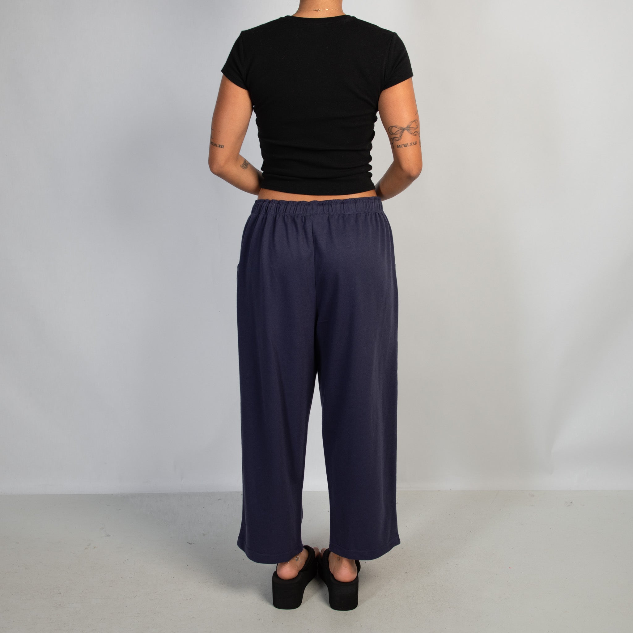 NAVY DRAWSTRING LOUNGE PANTS