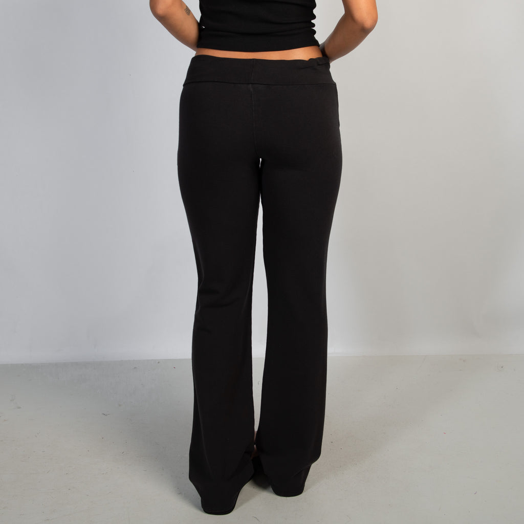 BLACK DRAWSTRING LOUNGE PANTS