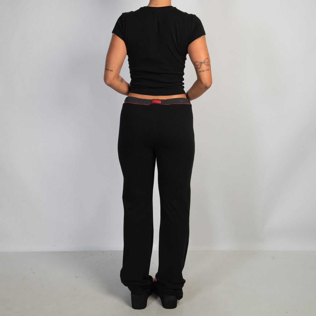 BLACK BOOTCUT LOUNGE PANTS