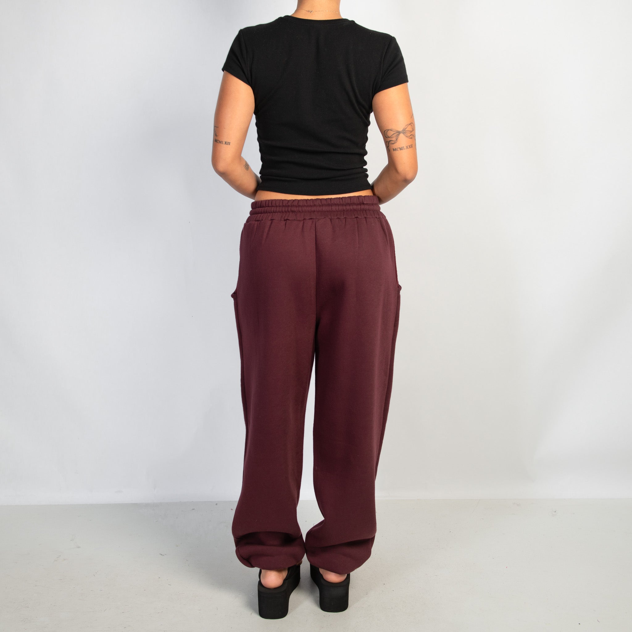 MAROON FLEECE SWEATPANTS