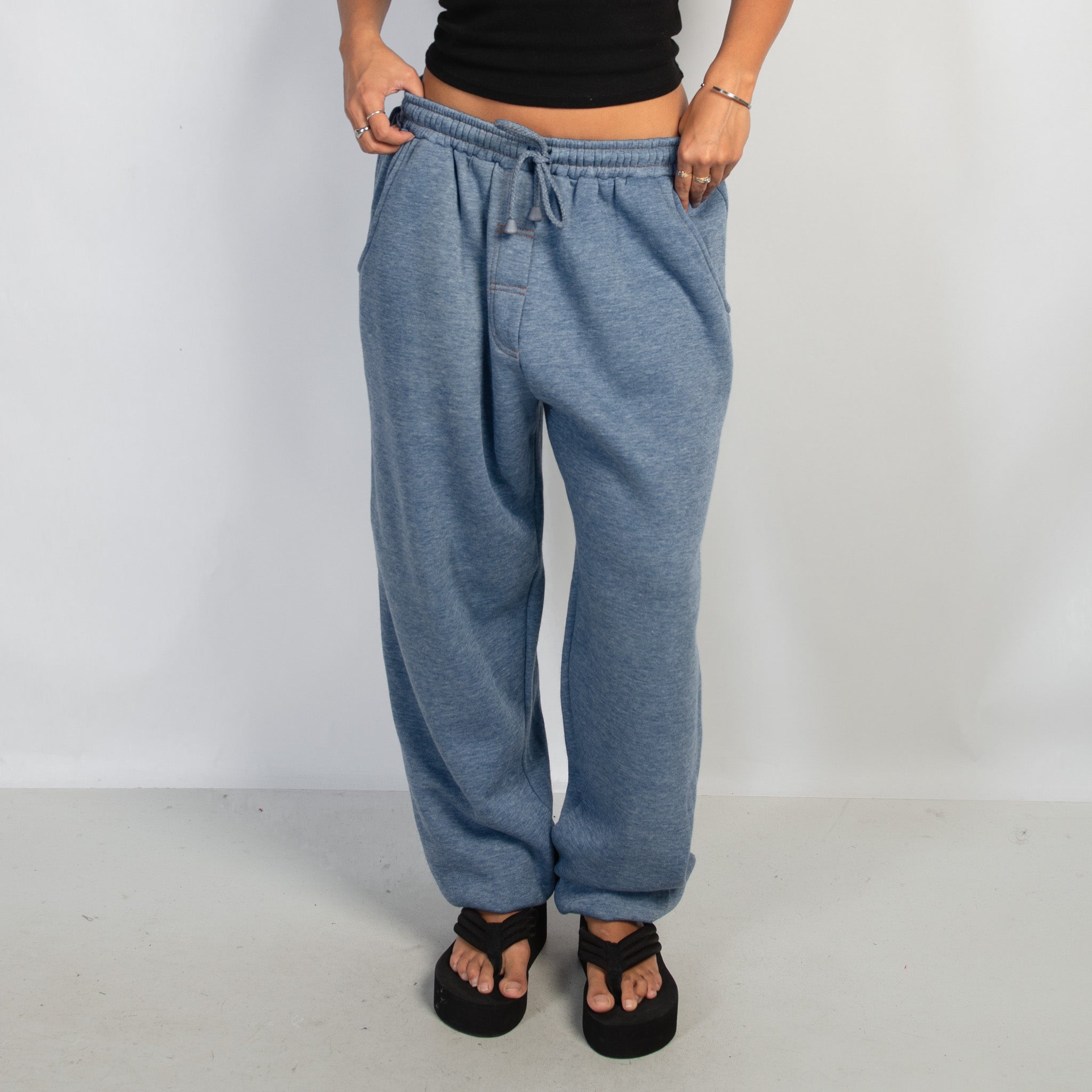 BLUE FLEECE SWEATPANTS