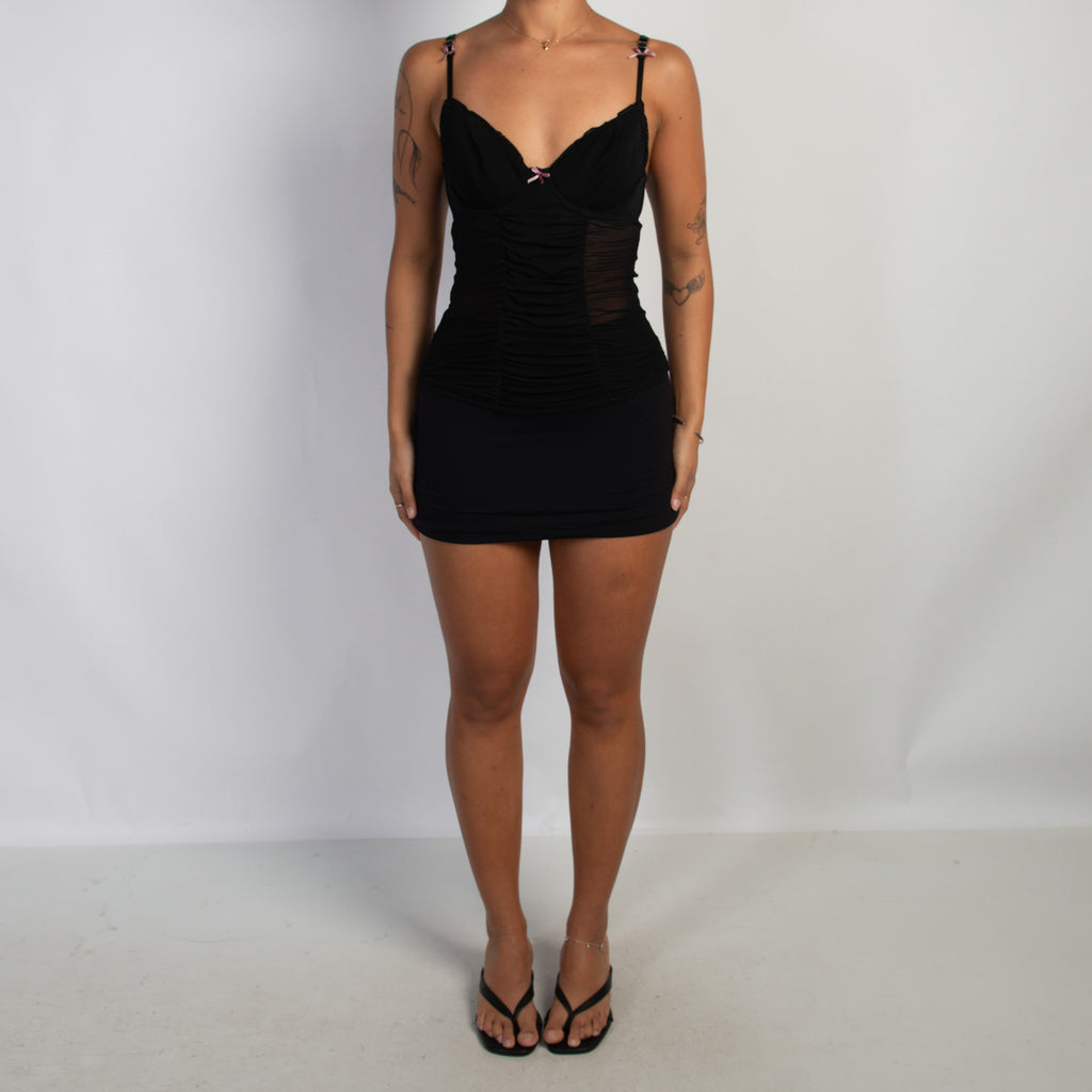 BLACK MESH BUSTIER