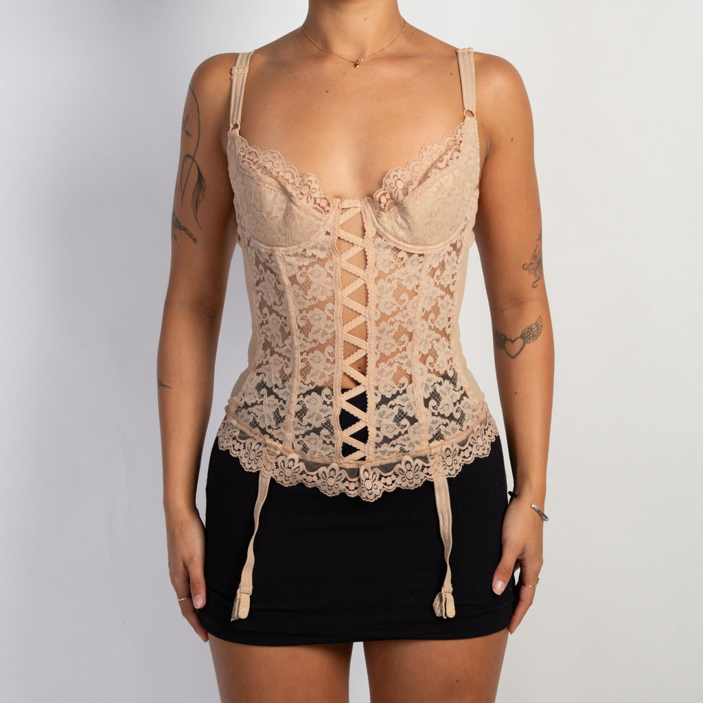 BEIGE LACE BUSTIER