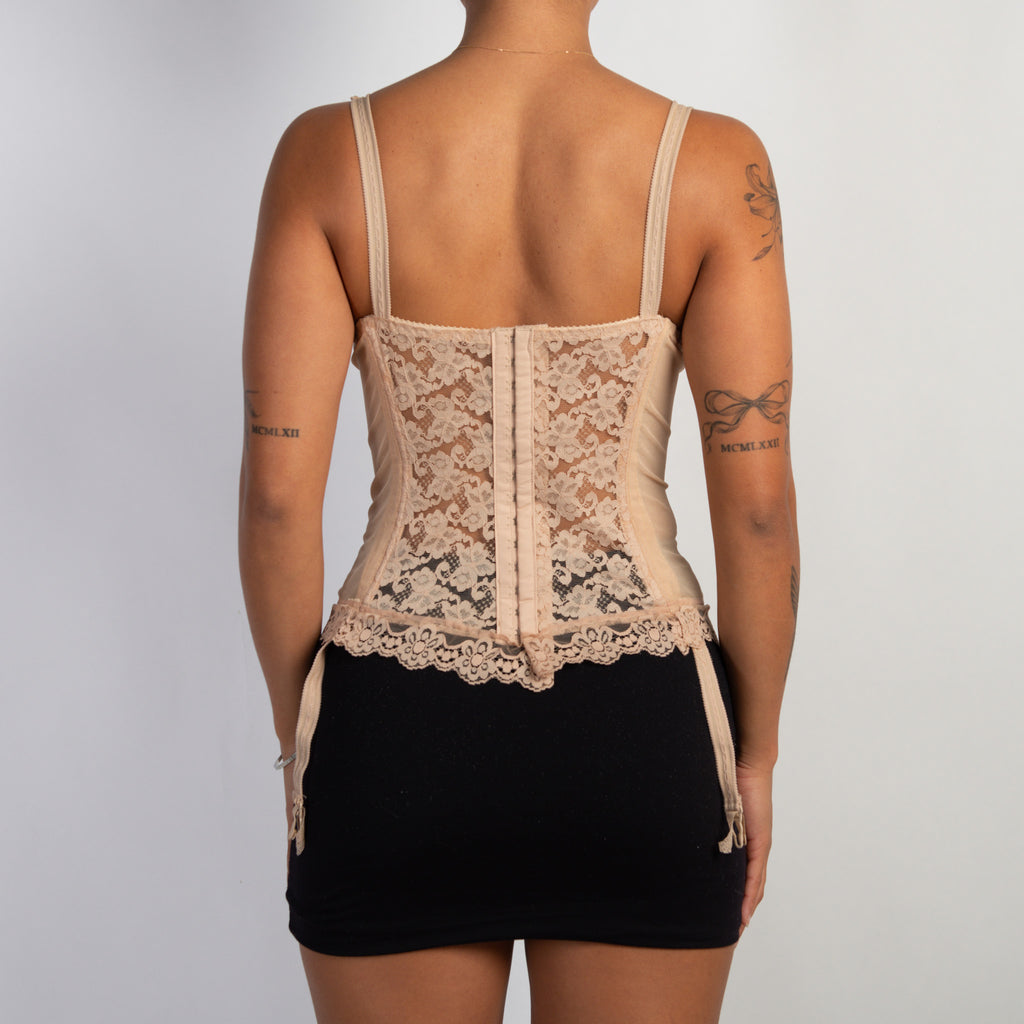 BEIGE LACE BUSTIER