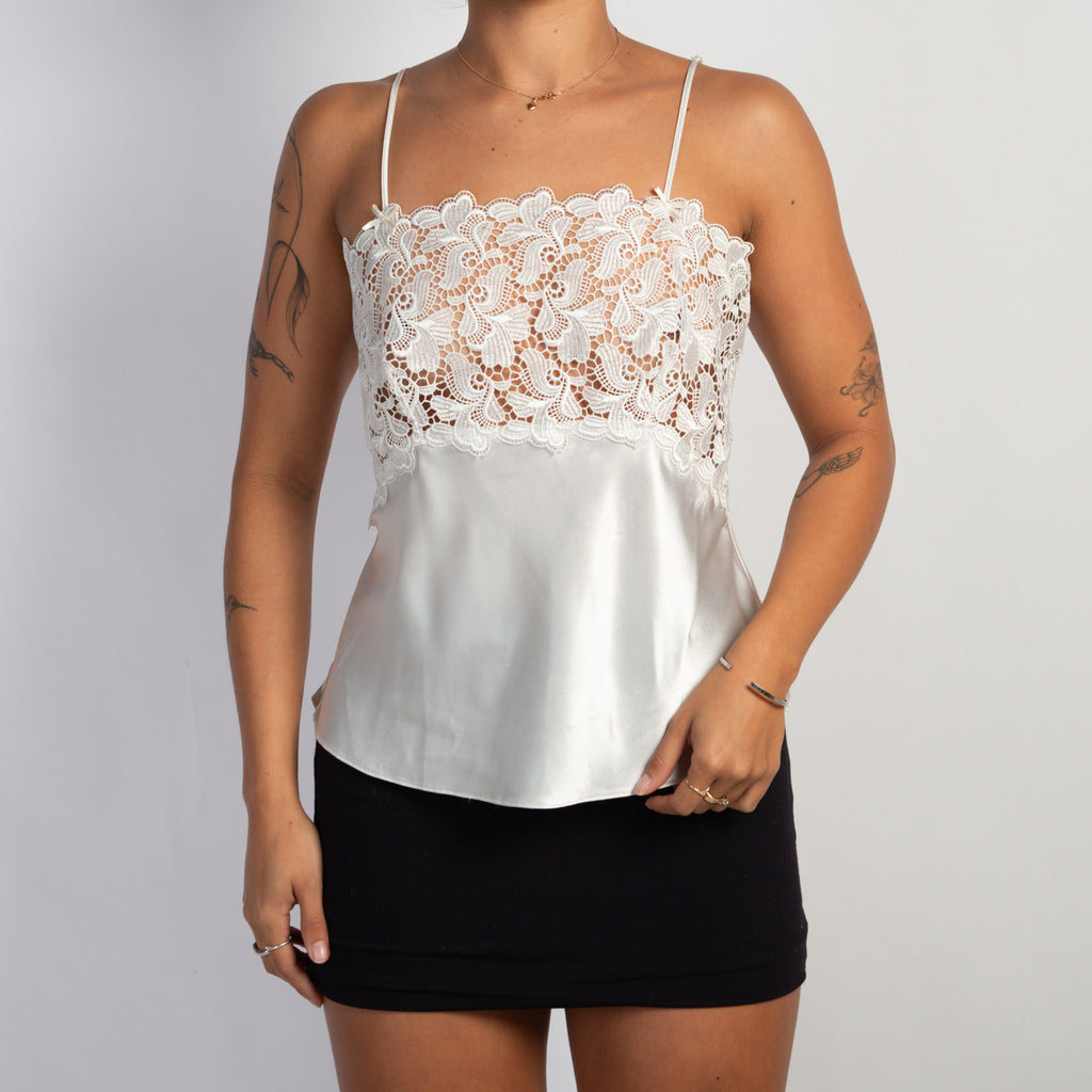 IVORY LACE PANEL CAMISOLE