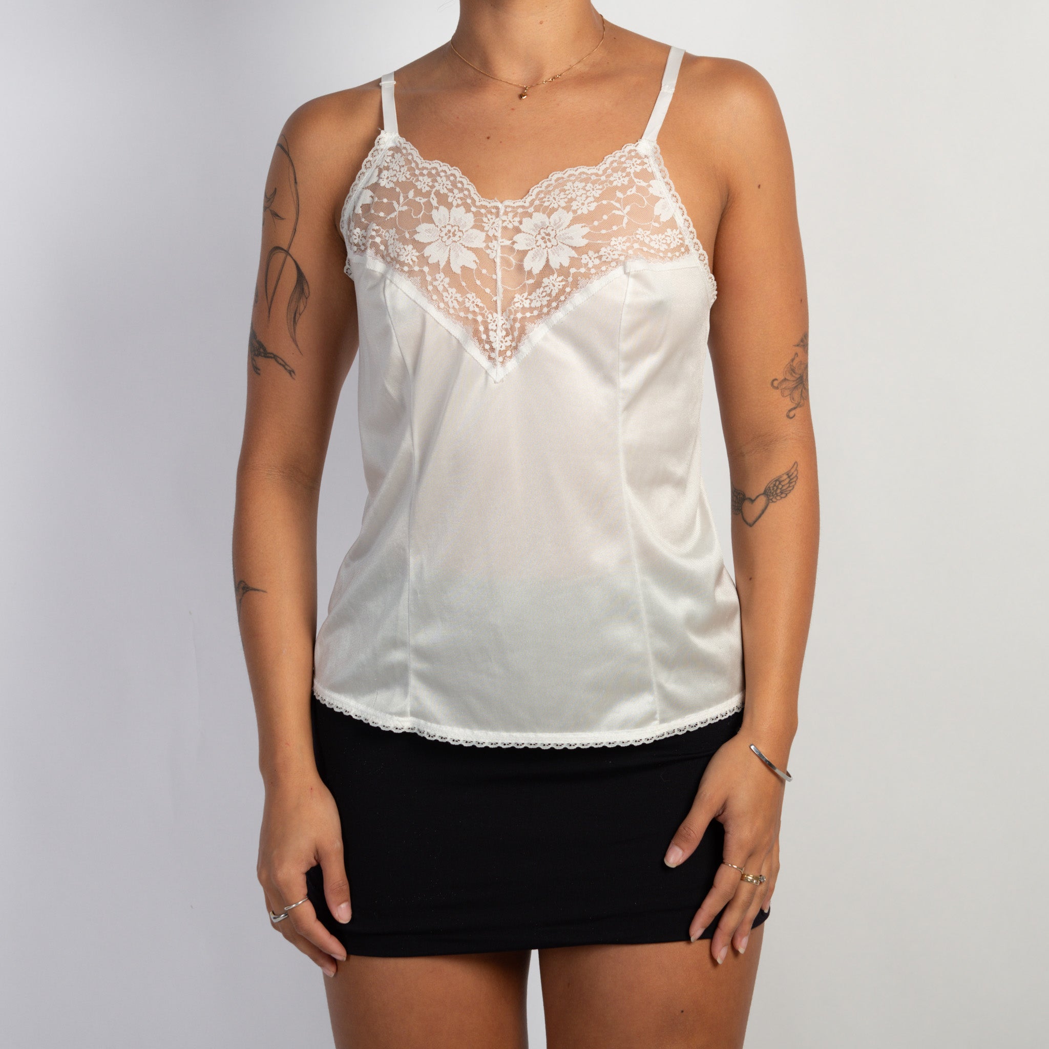 SATIN LACE PANEL CAMISOLE