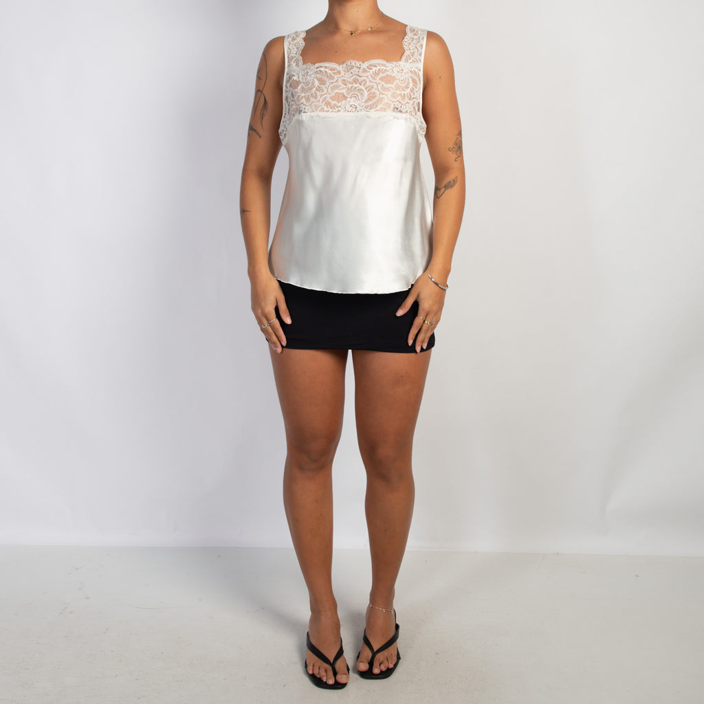SATIN LACE PANEL CAMISOLE