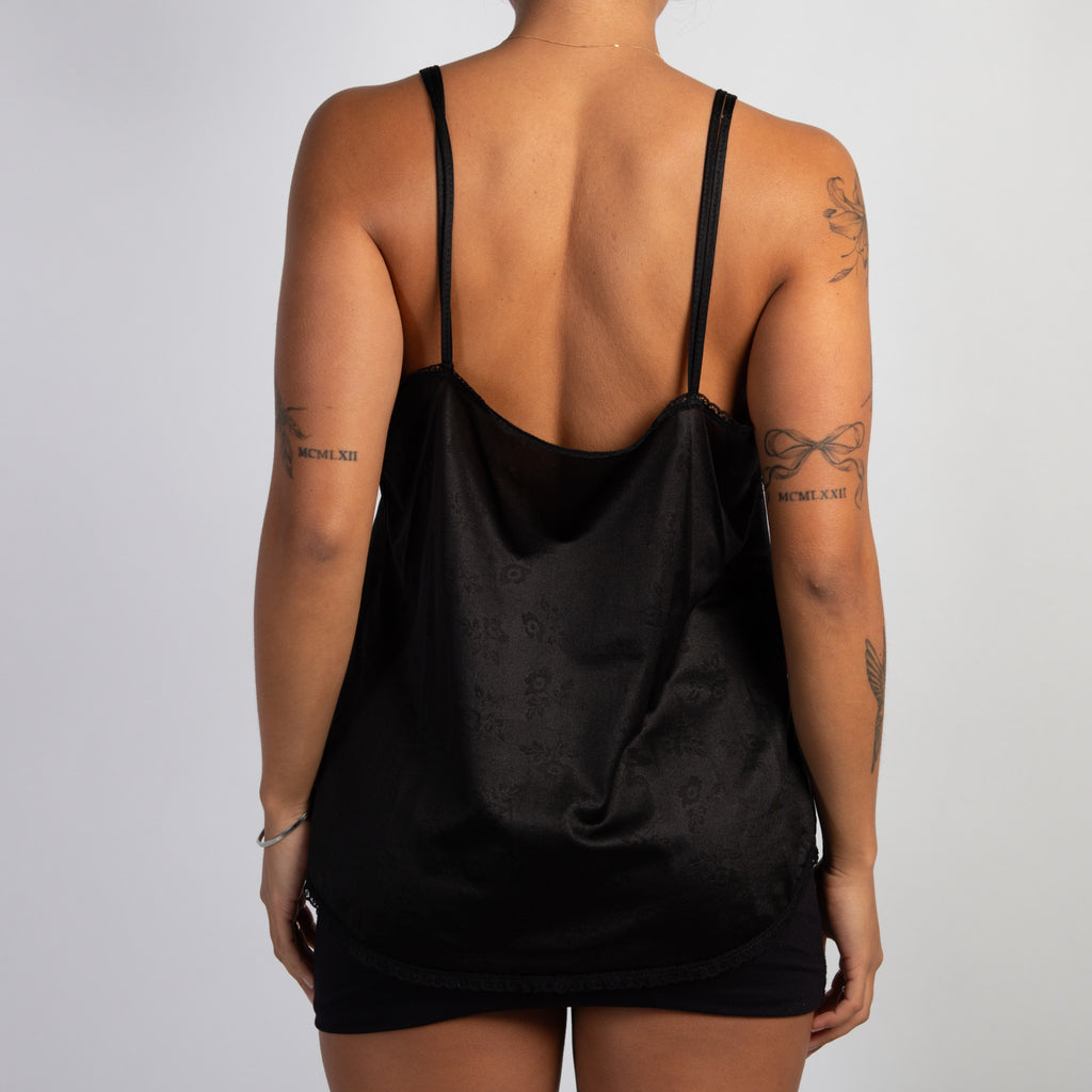 BLACK LACE PANEL CAMISOLE