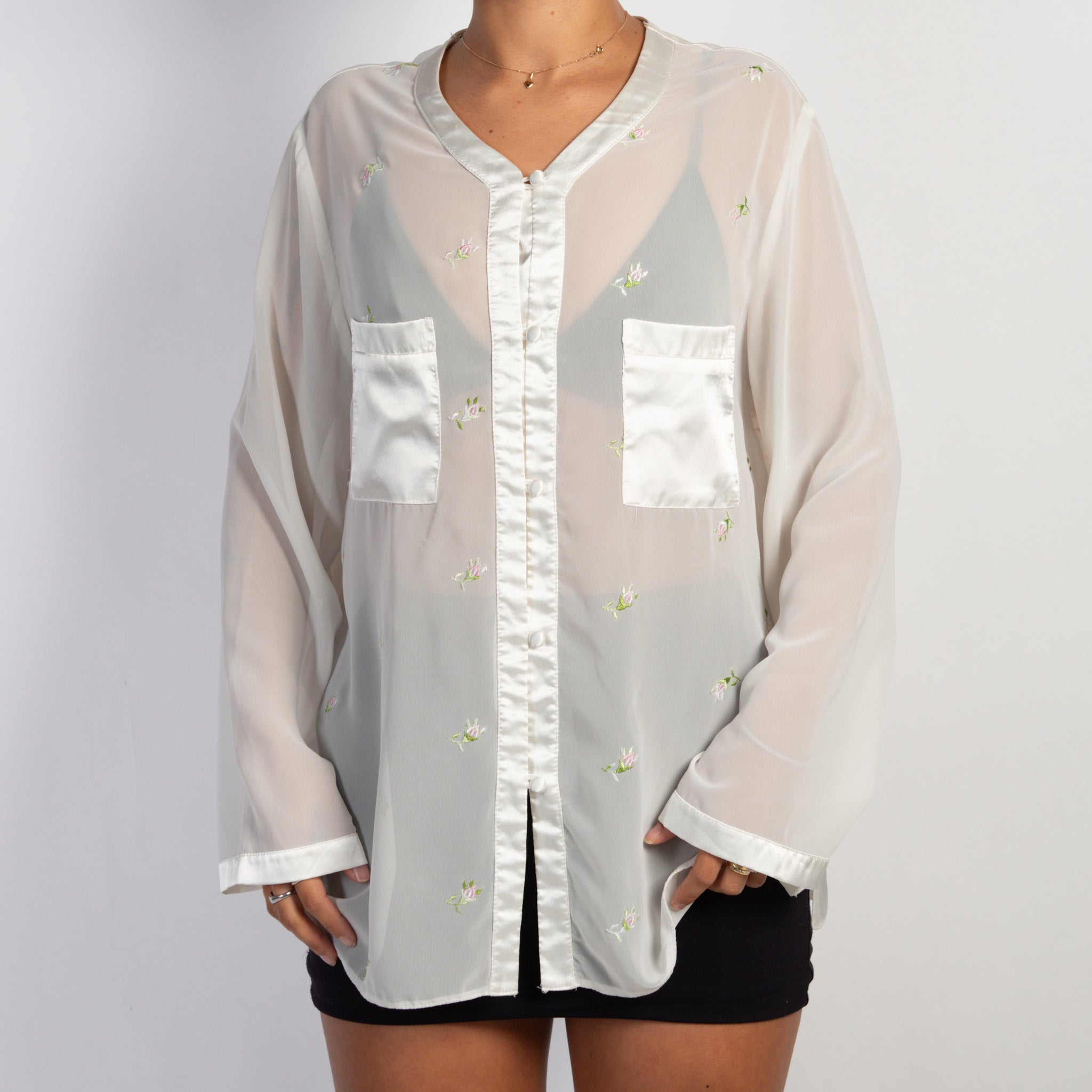 WHITE SHEER BLOUSE