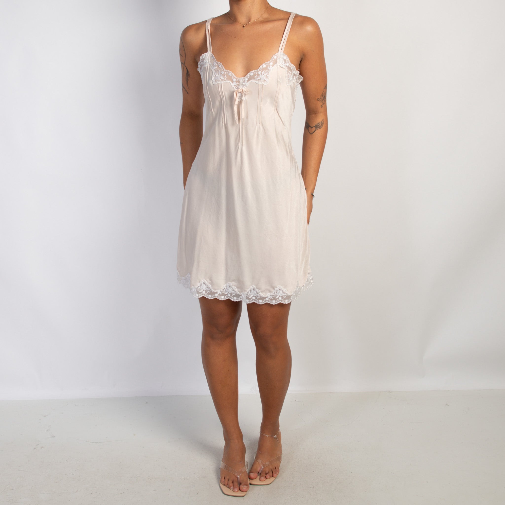 PALE PINK SLIP DRESS