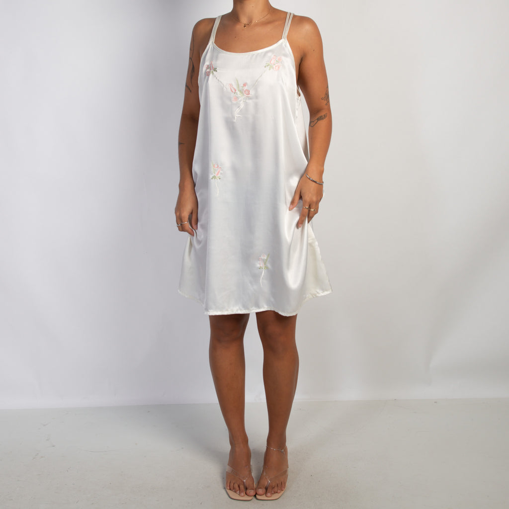 CREAM SATIN CHEMISE
