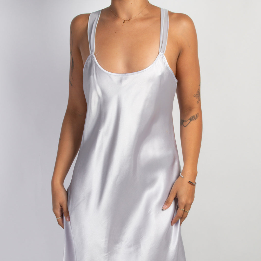 LILAC SATIN MAXI NIGHTGOWN