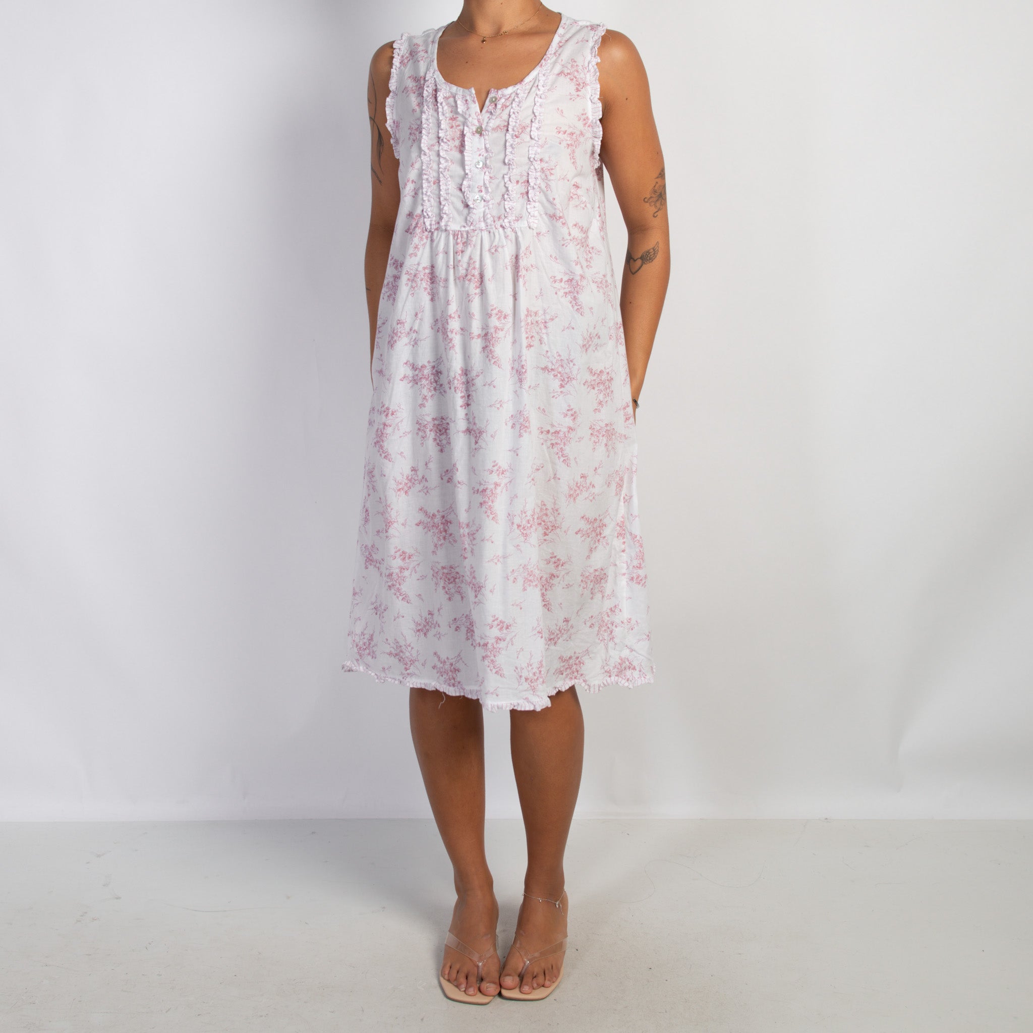 PINK FLORAL NIGHTGOWN