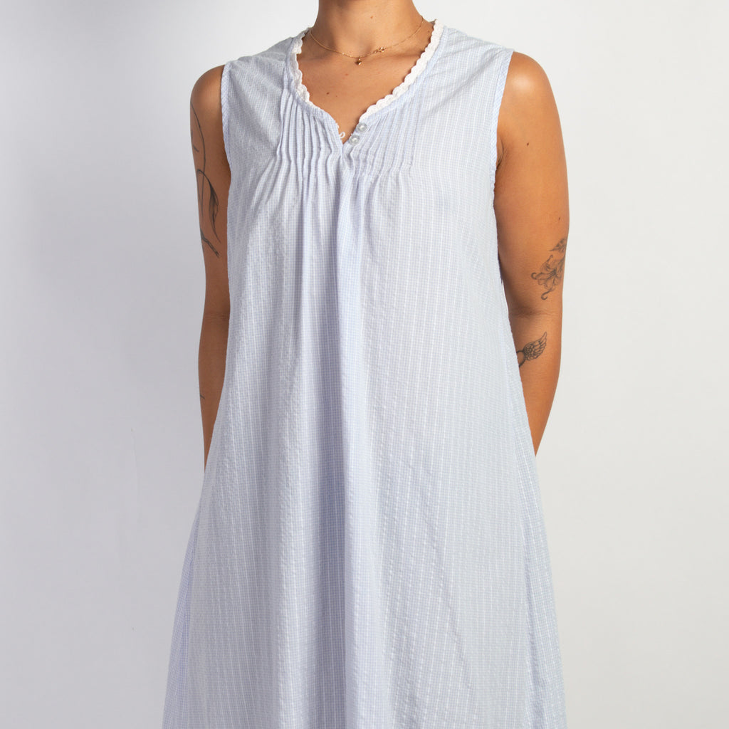BLUE CHECK NIGHTGOWN