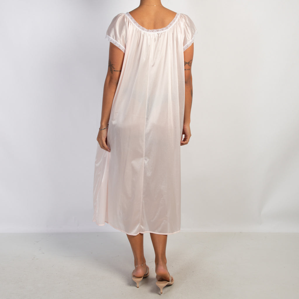PINK SATIN NIGHTGOWN