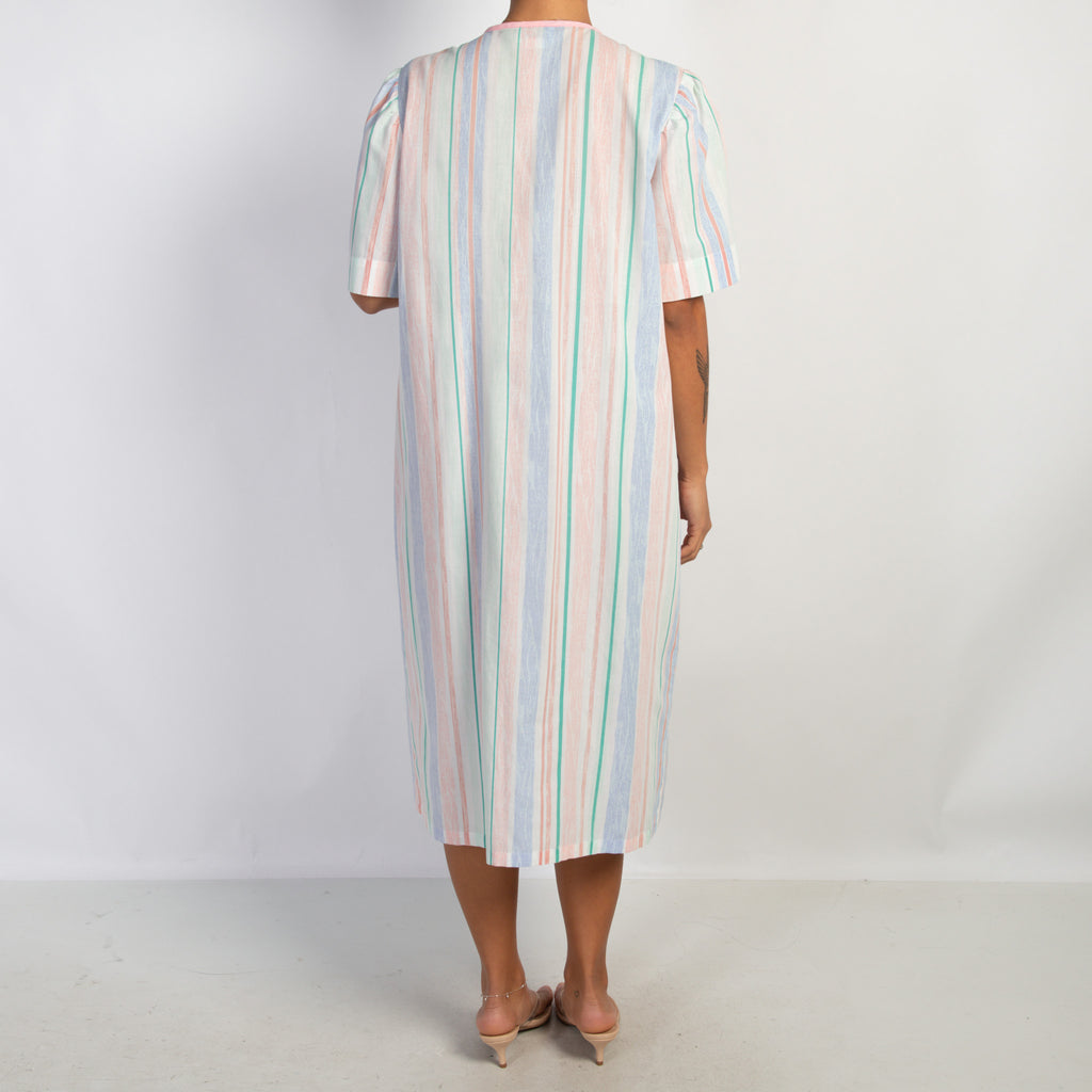 FLORAL STRIPE NIGHTGOWN