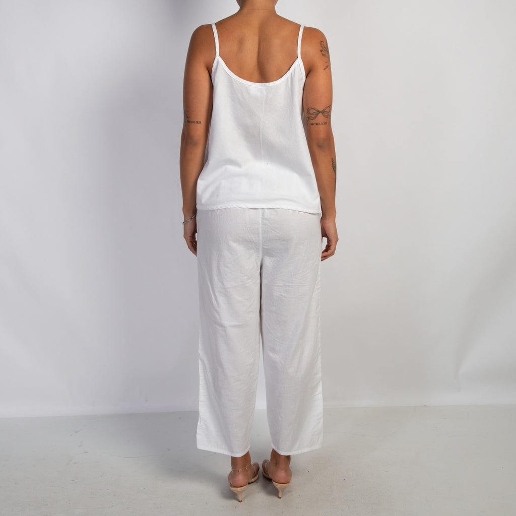 WHITE COTTON PYJAMA SET