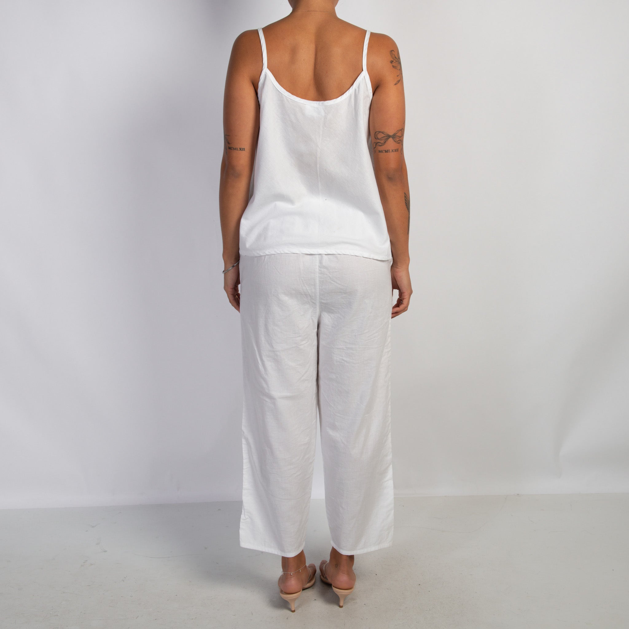 WHITE COTTON PYJAMA SET