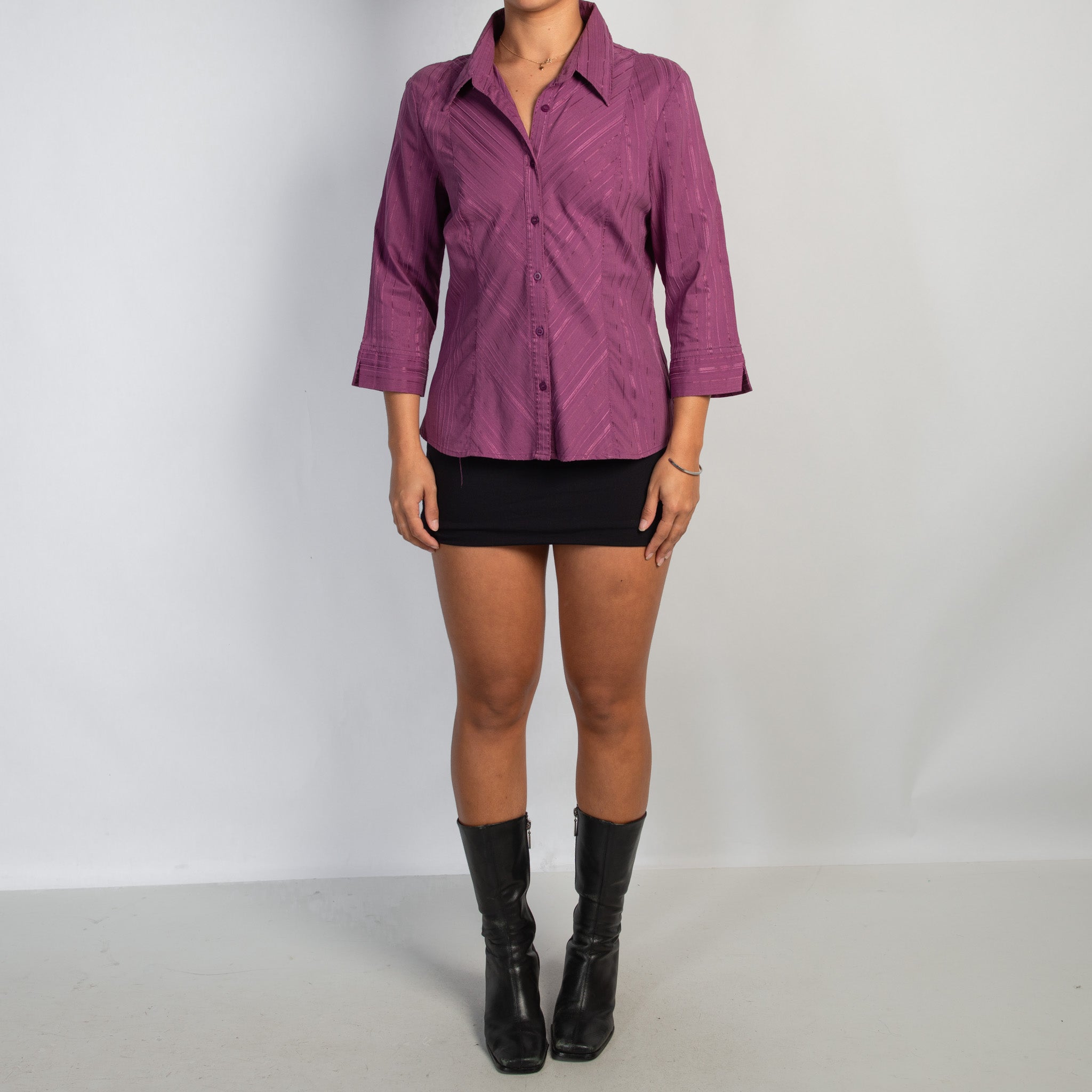 PURPLE STRIPE BLOUSE