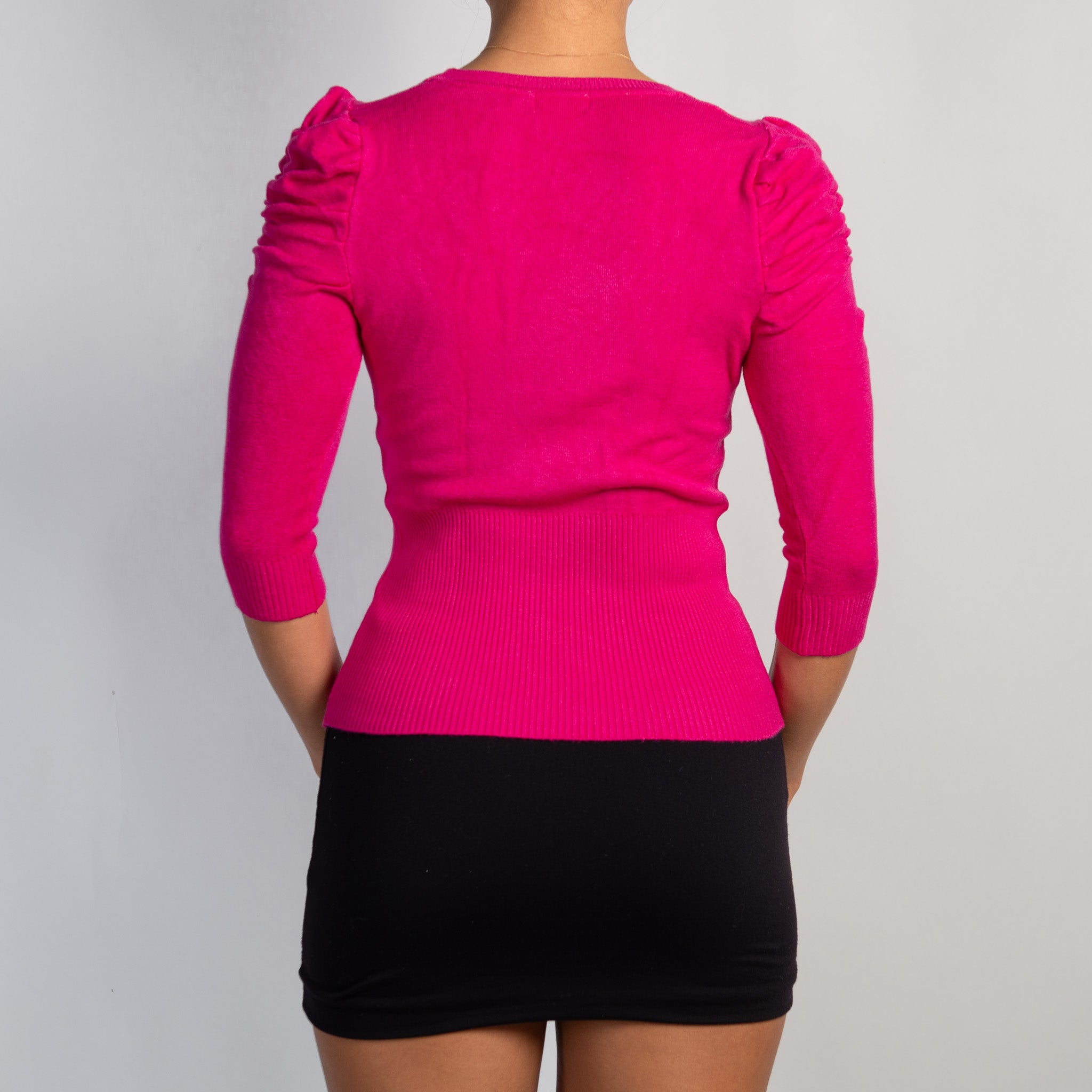 HOT PINK 1/2 SLEEVE TOP