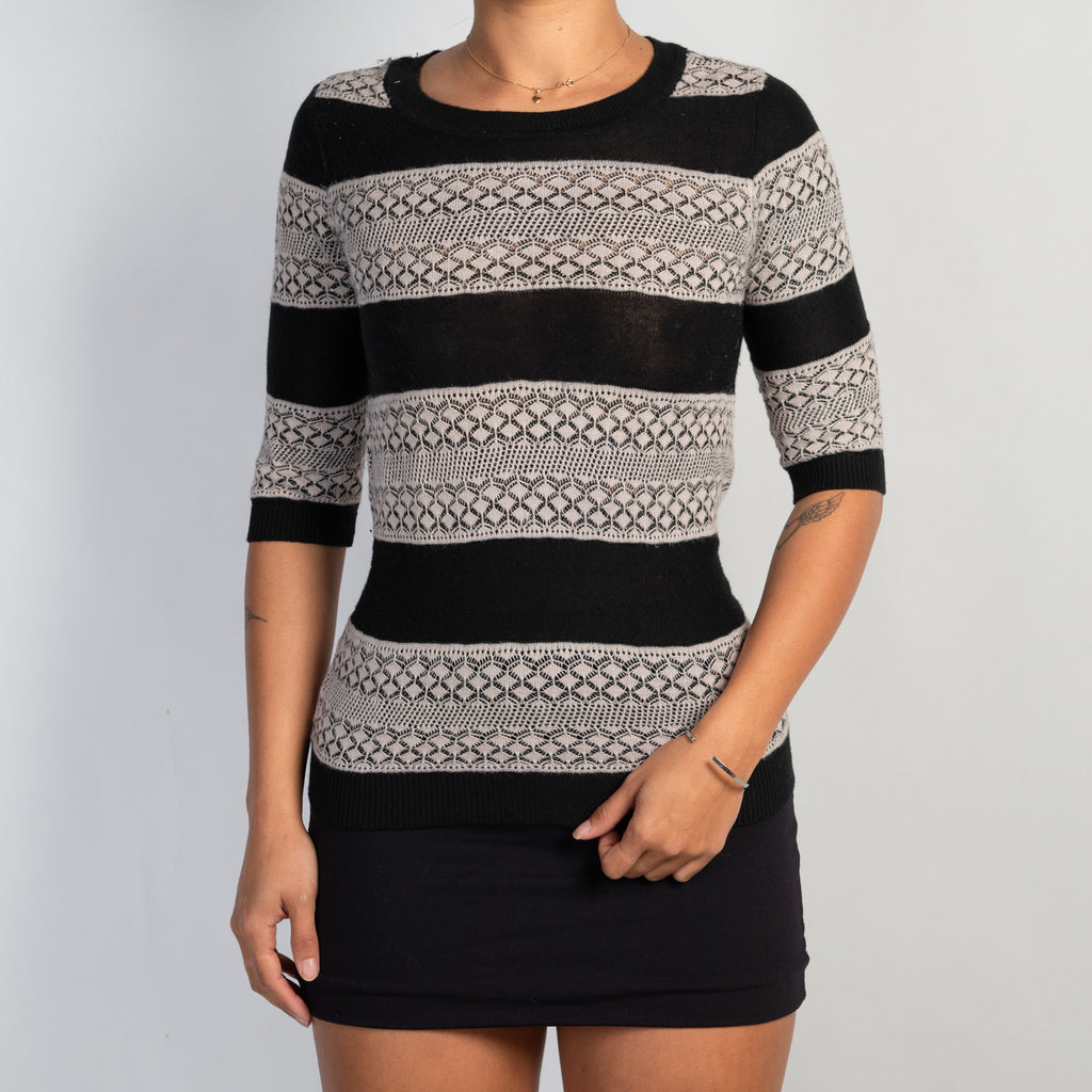 KNIT 1/2 SLEEVE TOP