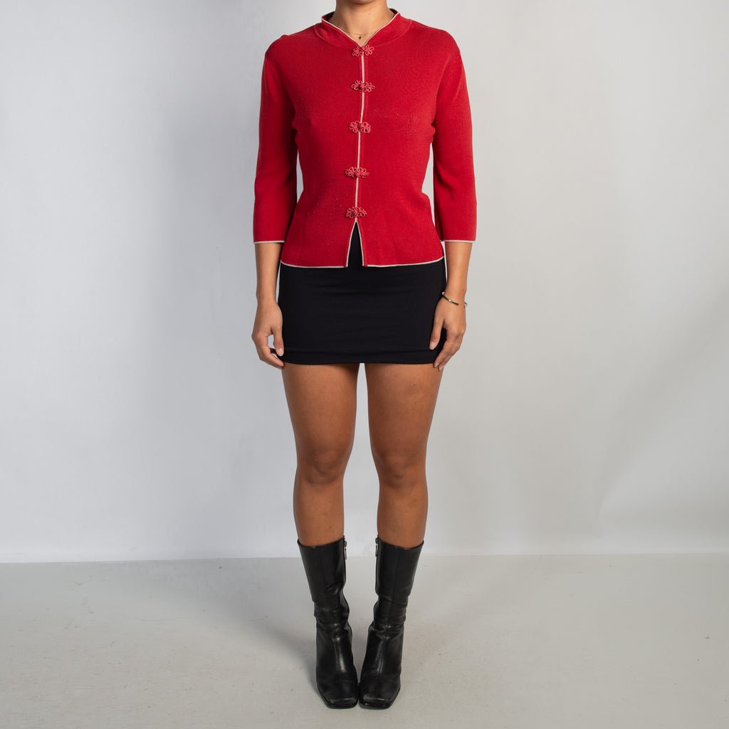 RED FROG CLOSURE CARDIGAN