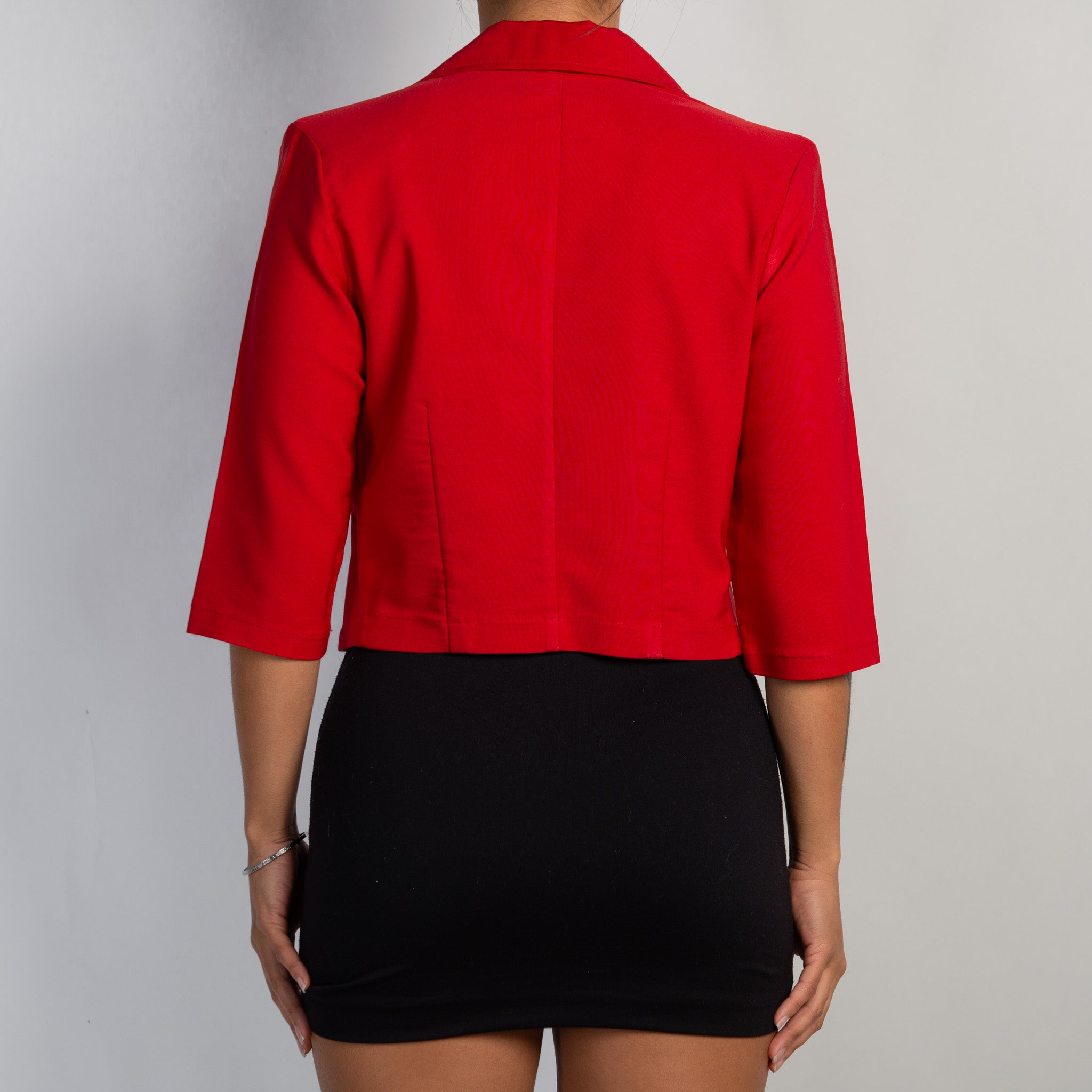 RED 1/2 SLEEVE BLAZER