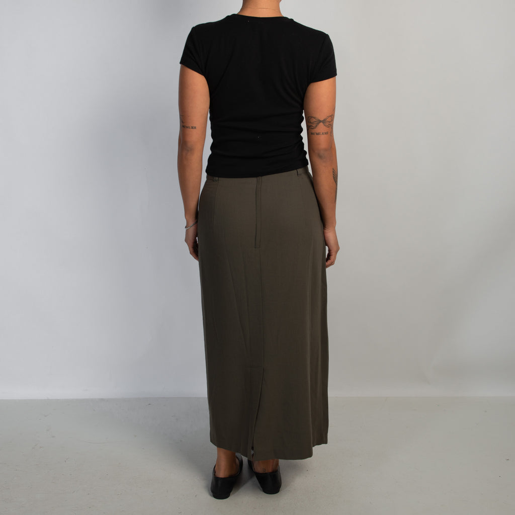 KHAKI MAXI SKIRT