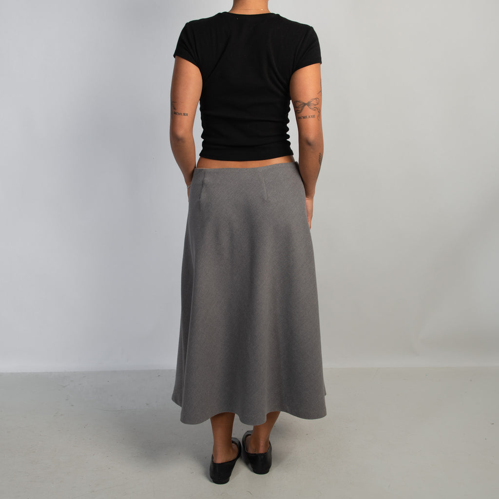 GREY LONGLINE SKIRT