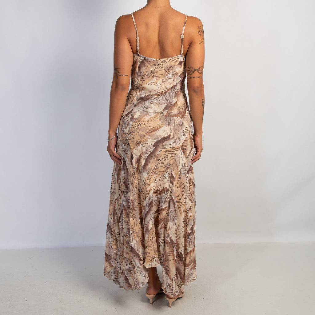 ASYMMETRIC ANIMAL PRINT DRESS