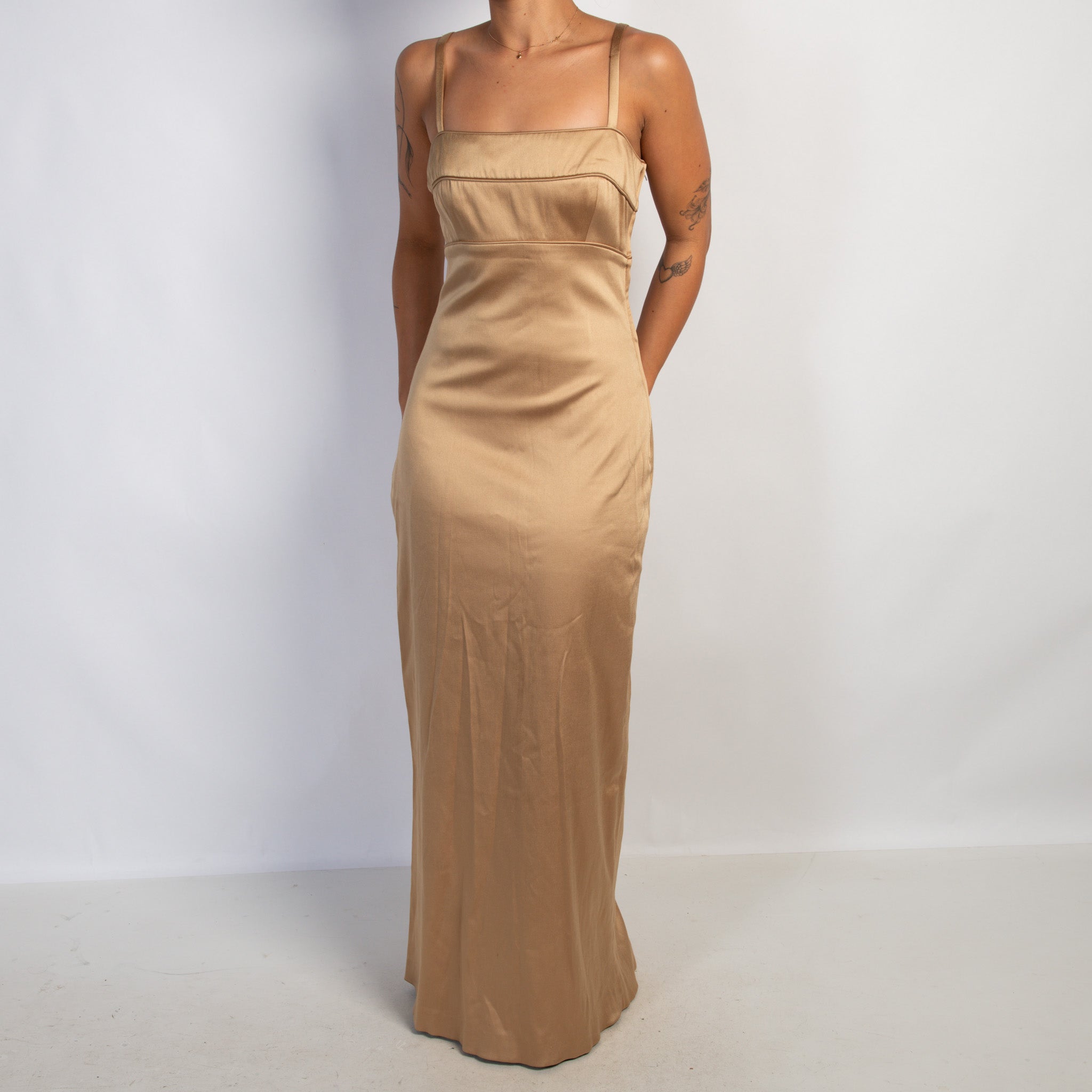 GOLD SATIN GOWN