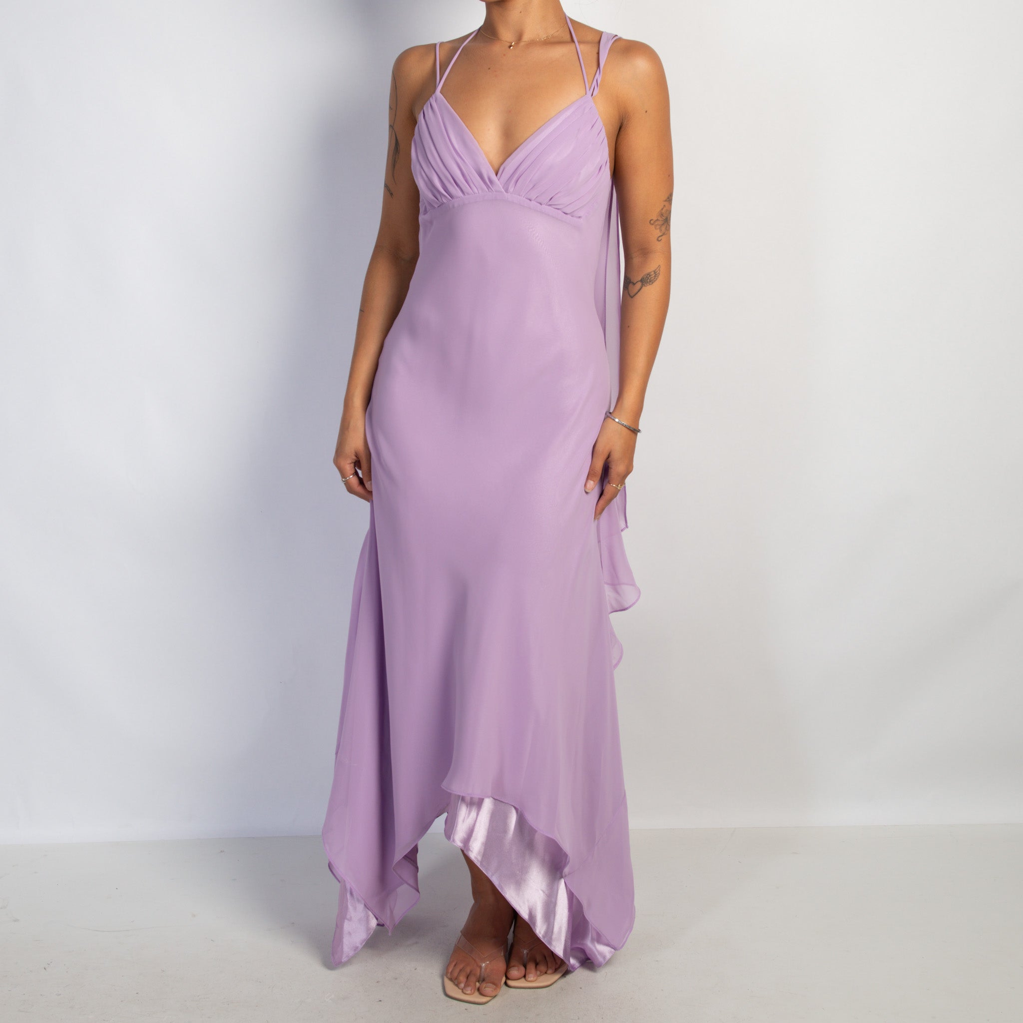 LILAC ASYMMETRIC DRESS