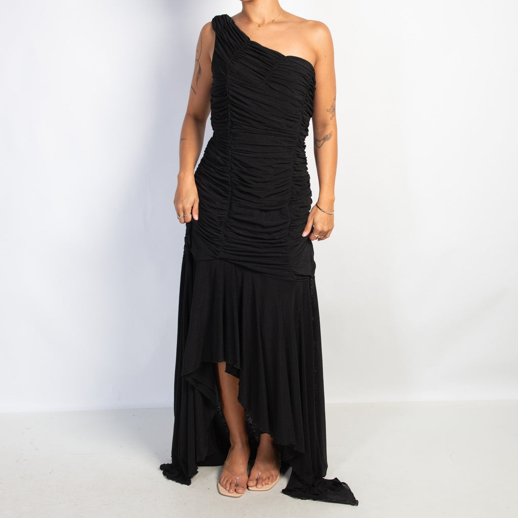 ONE SHOULDER RUCHED GOWN