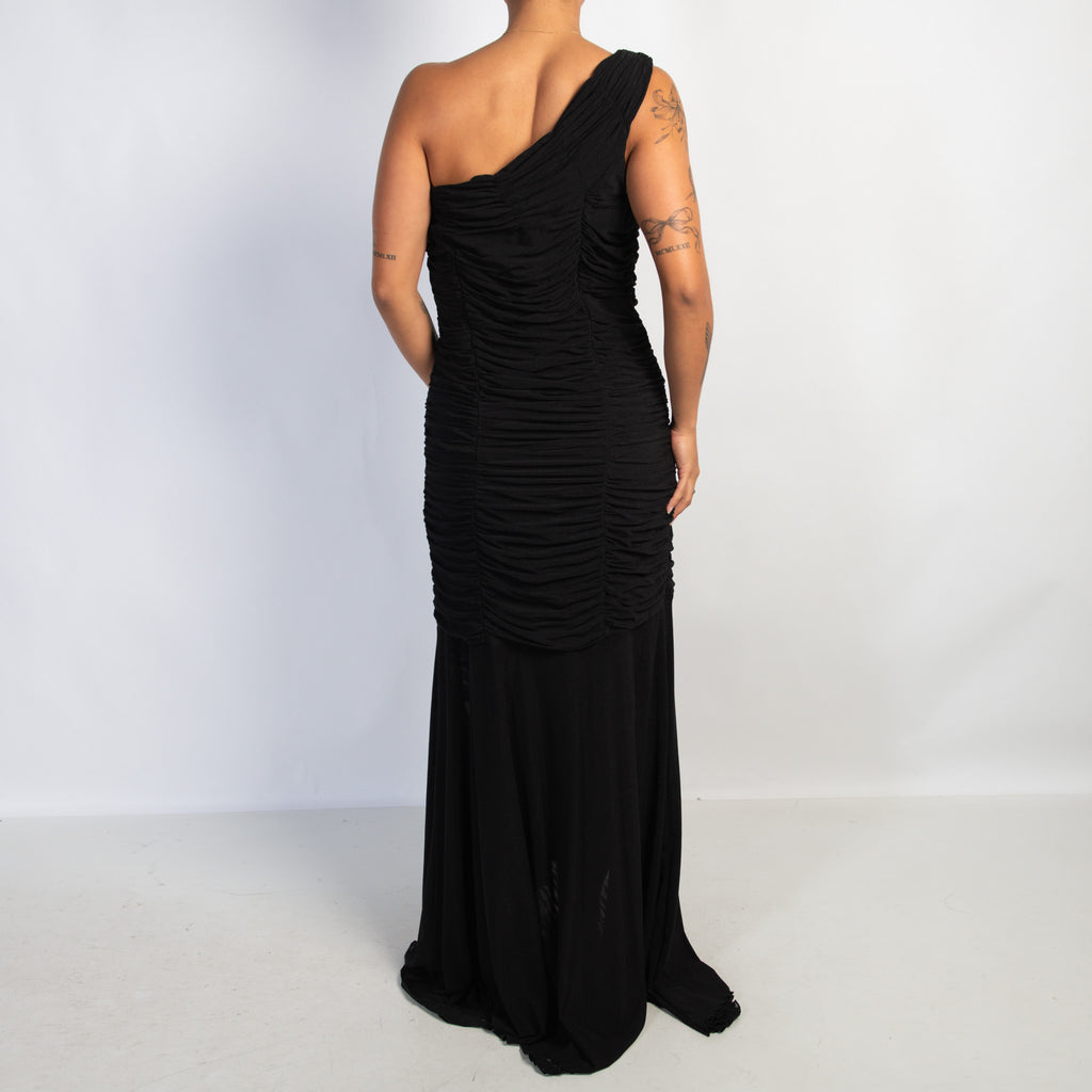 ONE SHOULDER RUCHED GOWN