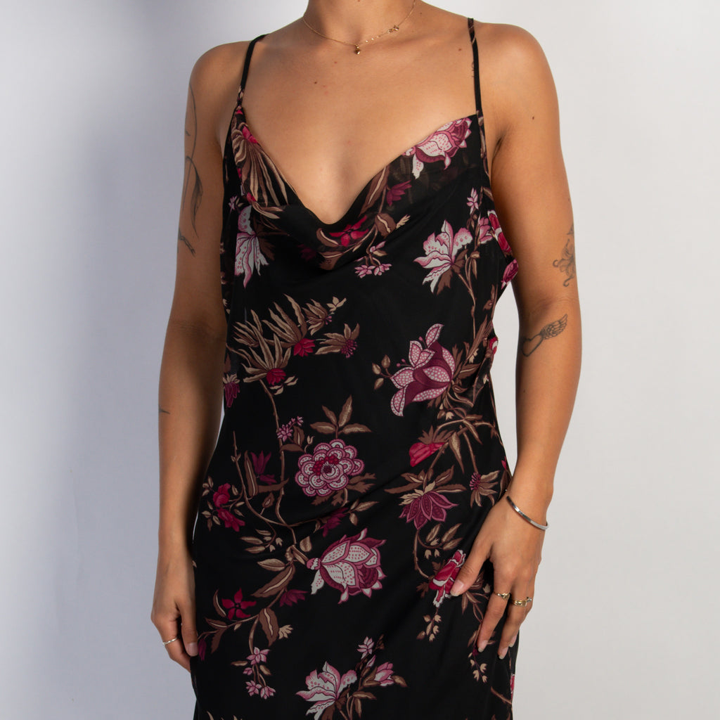 ASYMMETRIC FLORAL DRESS