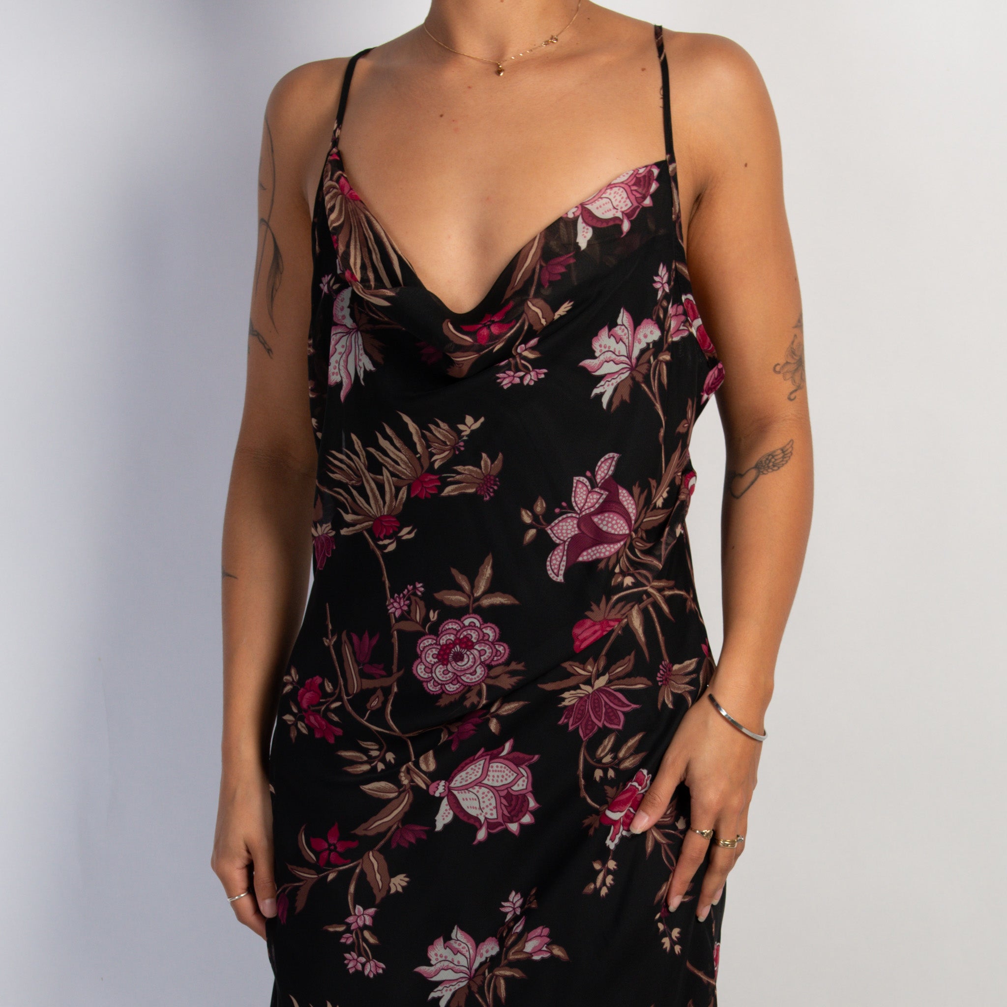 ASYMMETRIC FLORAL DRESS