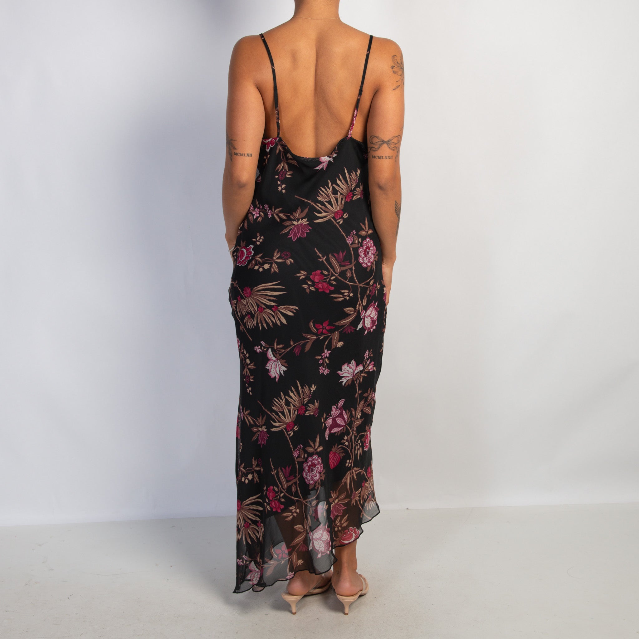 ASYMMETRIC FLORAL DRESS