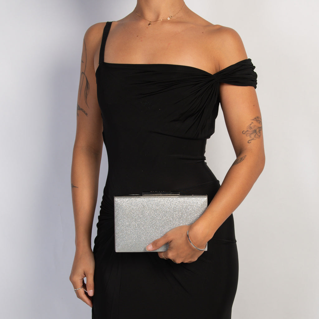 SILVER GLITTER PURSE