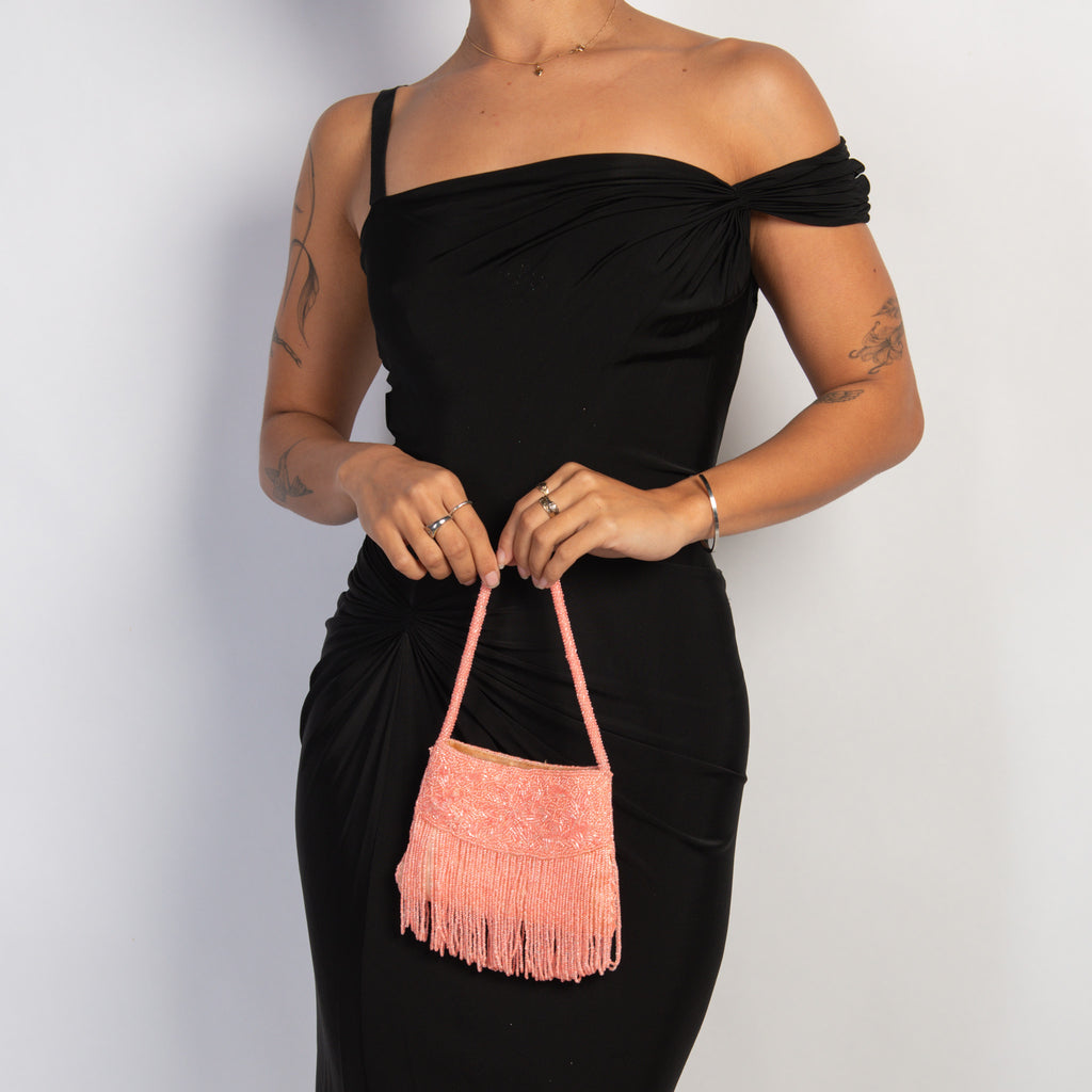PINK BEADED PURSE