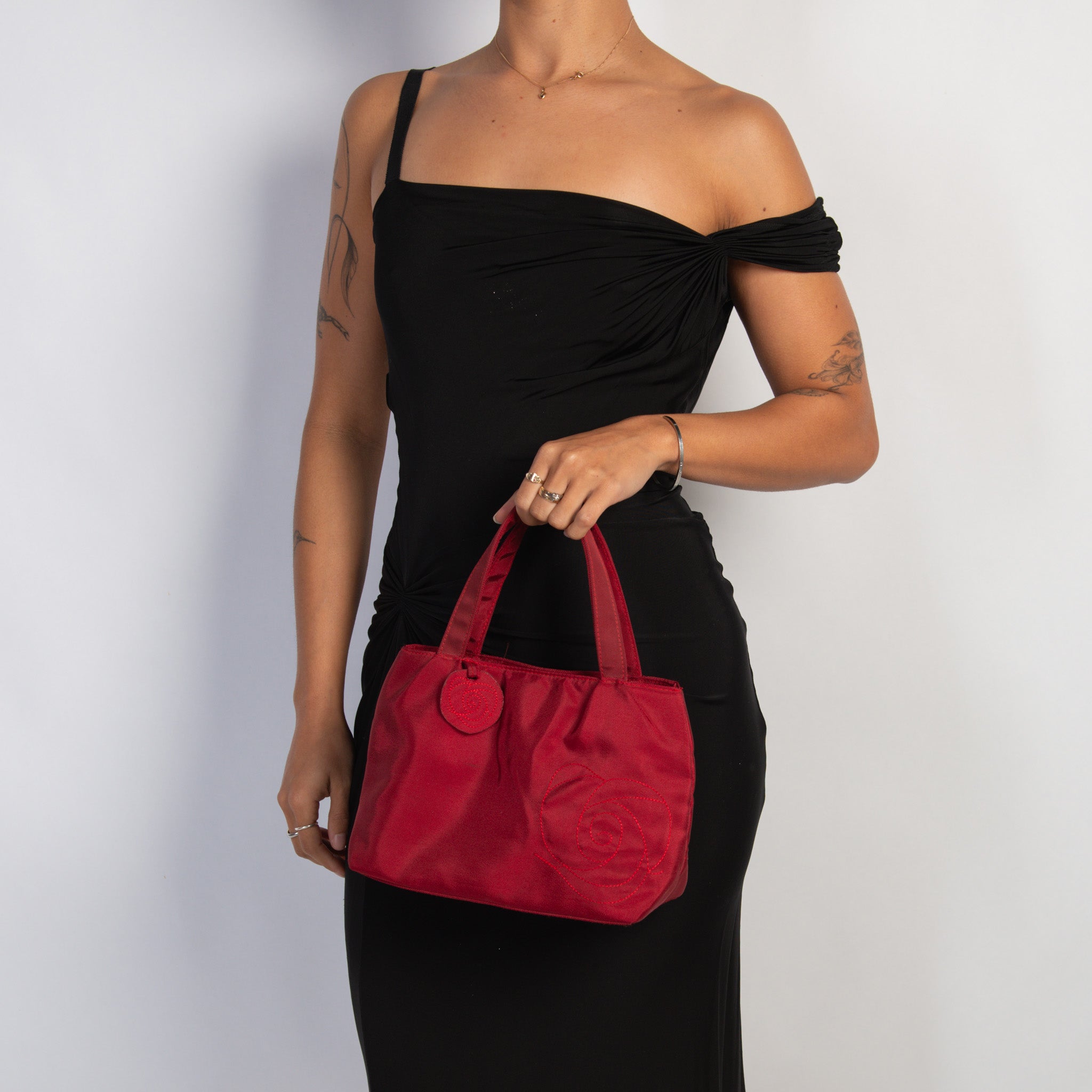 RED ROSETTE BAG