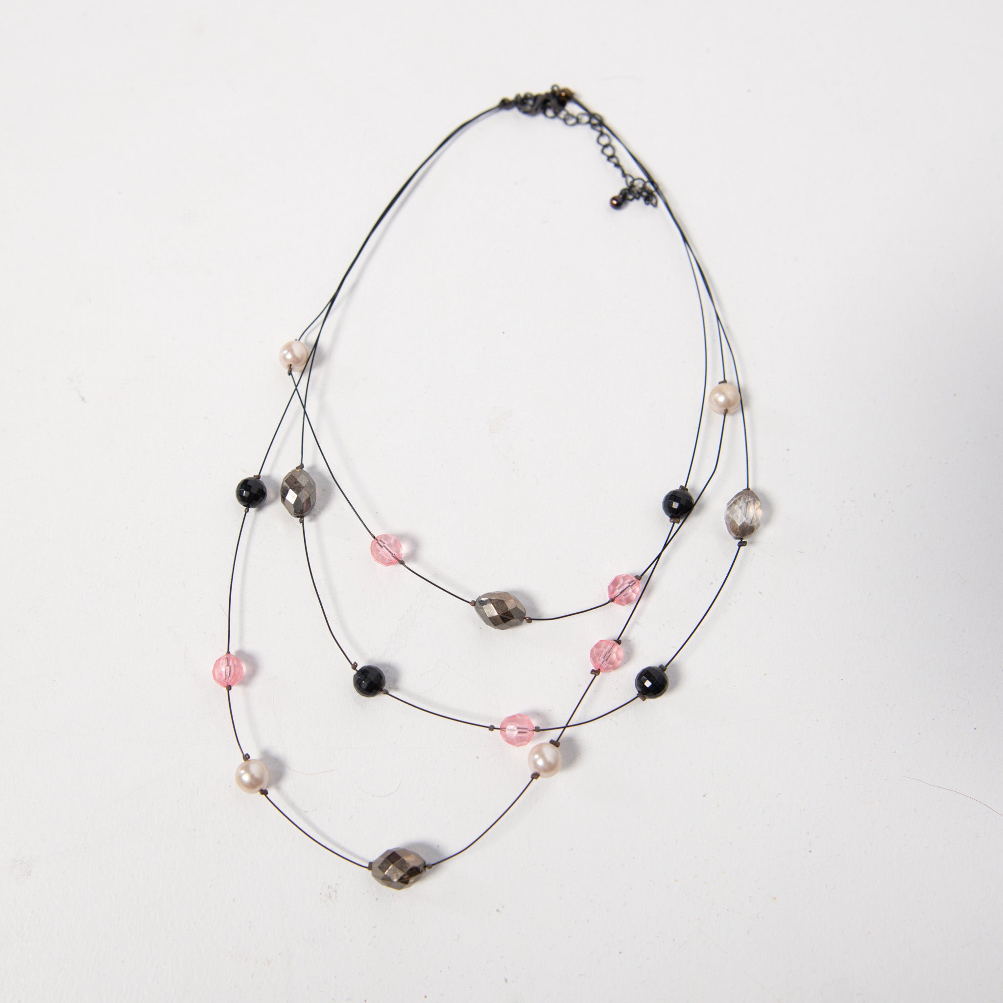 TIERED BEADED NECKLACE